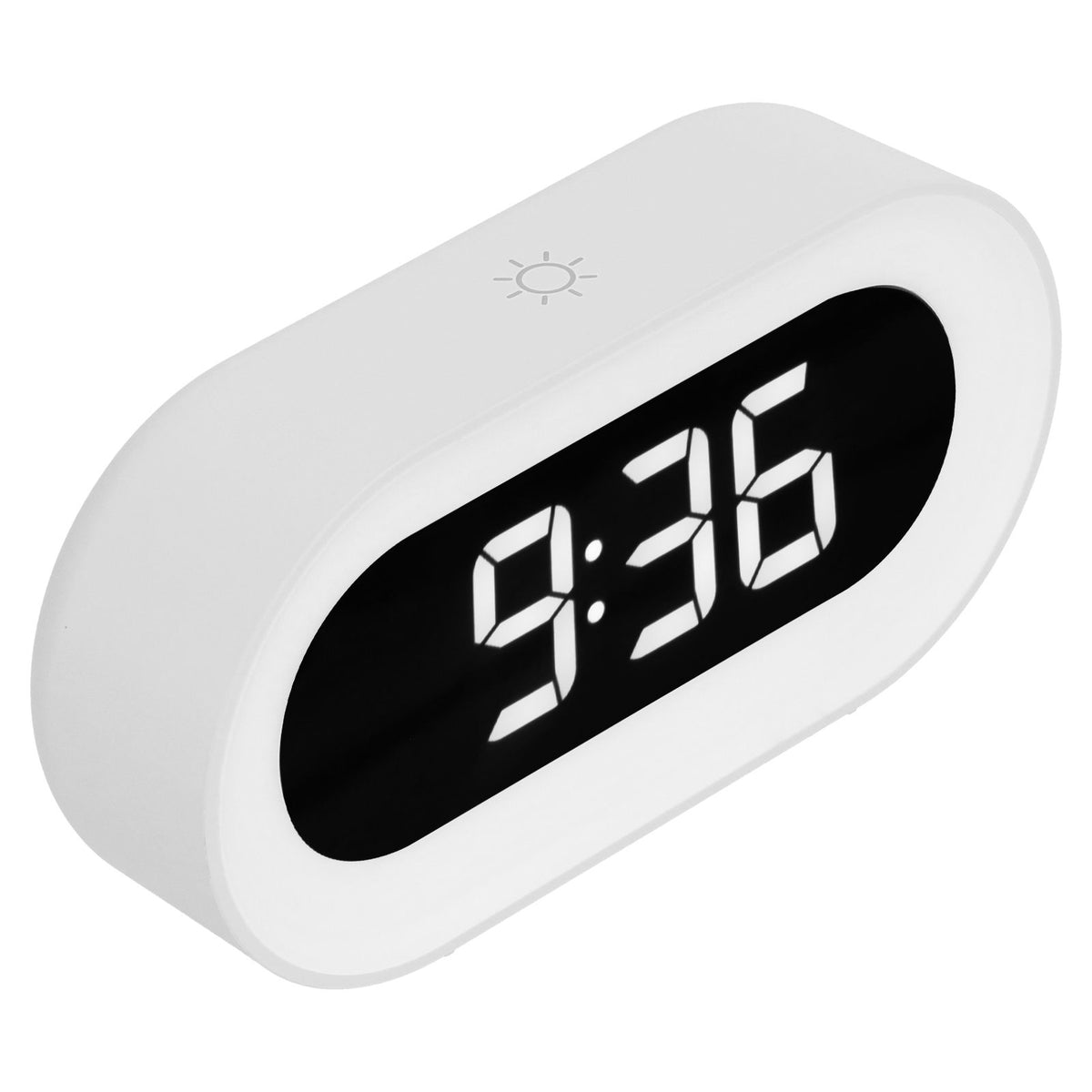 Night Light Alarm Clock LED Digital Display Music Alarm Clock Perpetual Calendar Clock with Memory FunctionWhite