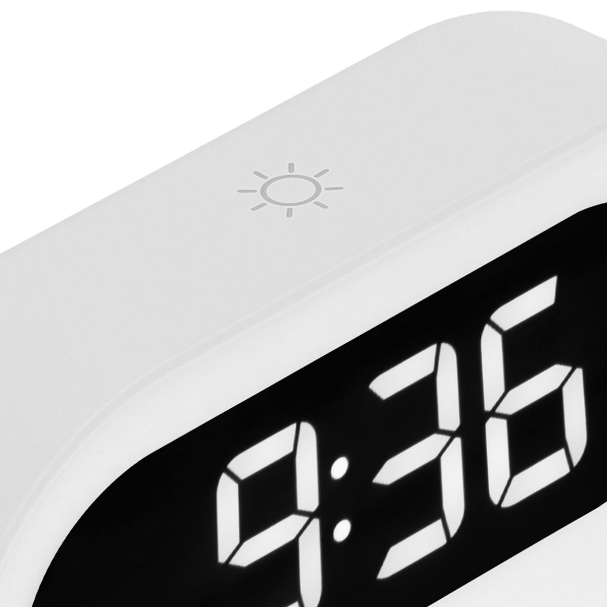 Night Light Alarm Clock LED Digital Display Music Alarm Clock Perpetual Calendar Clock with Memory FunctionWhite