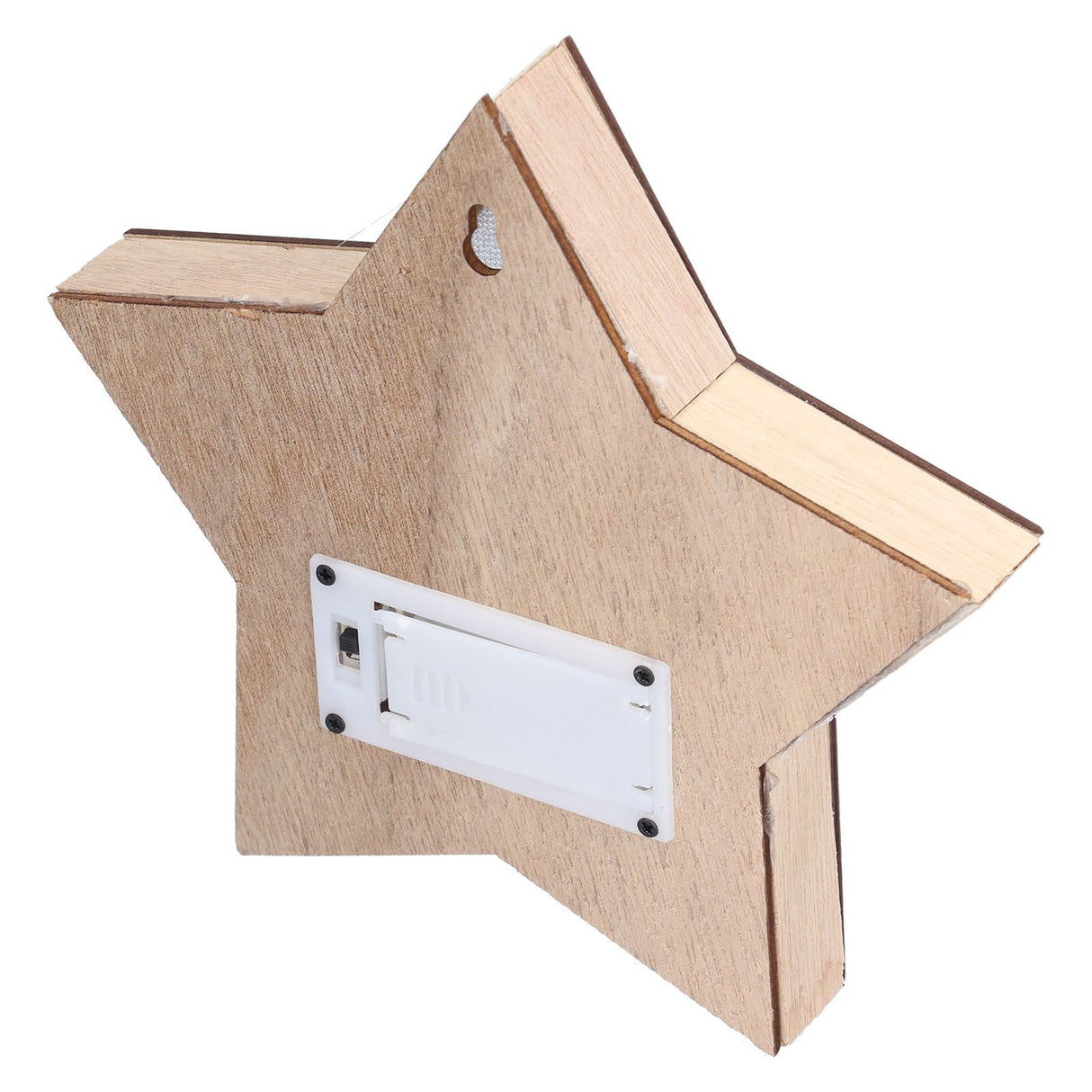 Wooden Star Shaped Ornament Christmas Decoration Ornaments Crafts with LED Light for Dining Table