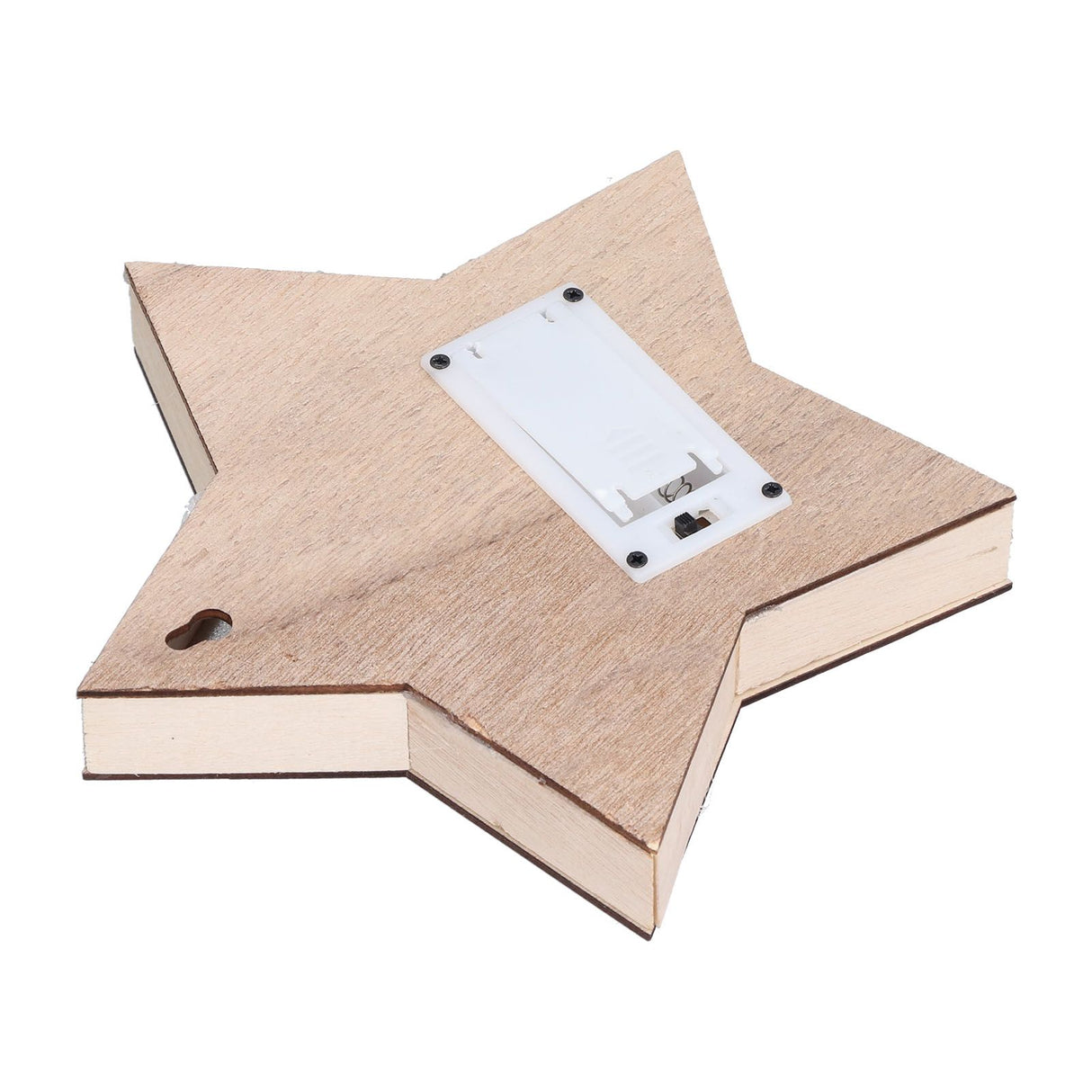 Wooden Star Shaped Ornament Christmas Decoration Ornaments Crafts with LED Light for Dining Table