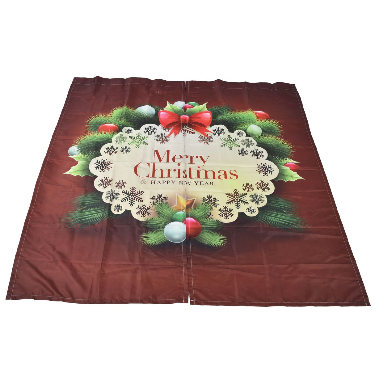 Christmas Curtain Polyester Fiber 3D Digital Printing Merry Christmas Custome Curtain for Outdoor Porch Balcony170x200cm Christmas 8