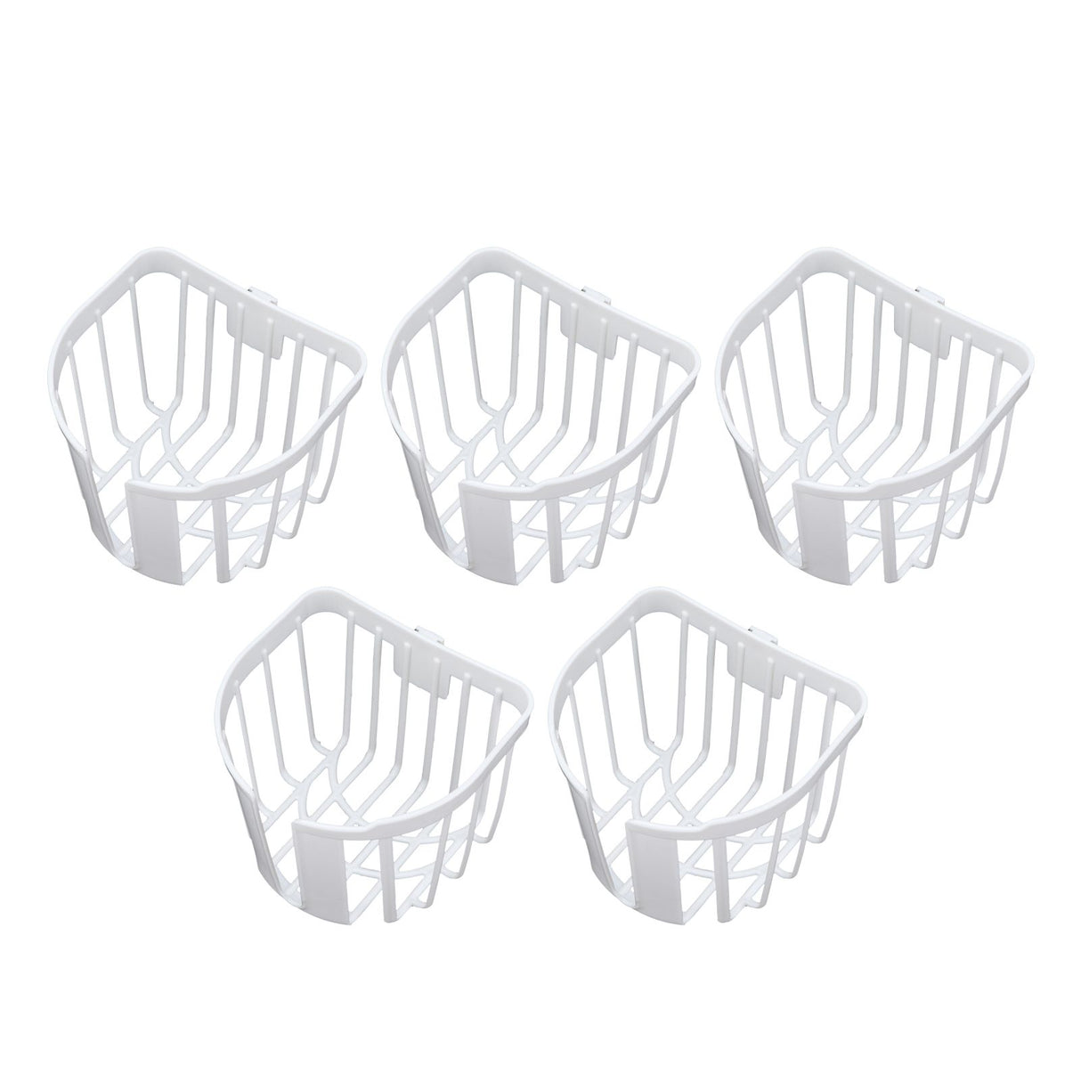 5pcs Hollow Tissue Box Holder Wall Mounted Adhesive Hanging Tissue Roll for Bathroom KitchenWhite