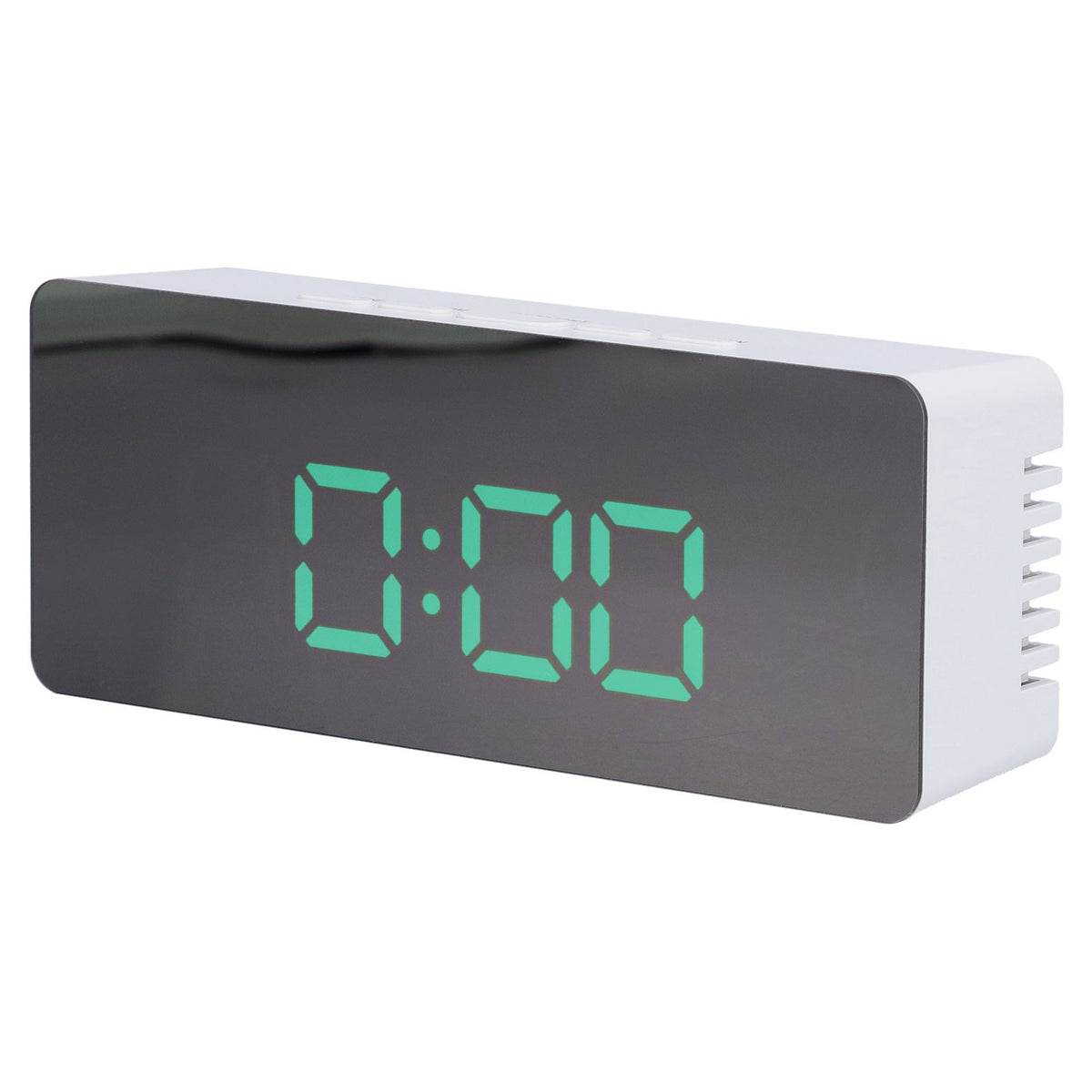 LED Mirror Alarm Clock Digital Clock with Snooze Mode for Bedroom Living Room Home Office Decor White Shell(TS-S69-G )