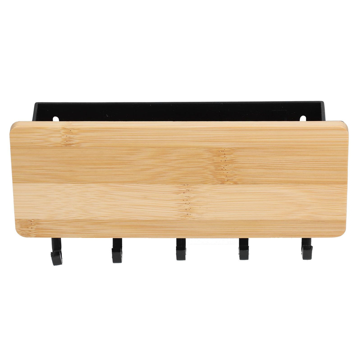 Wall Mounted Key Holder Bamboo Modern Anti Slip Key Hanger for Home Office Living RoomBamboo Color