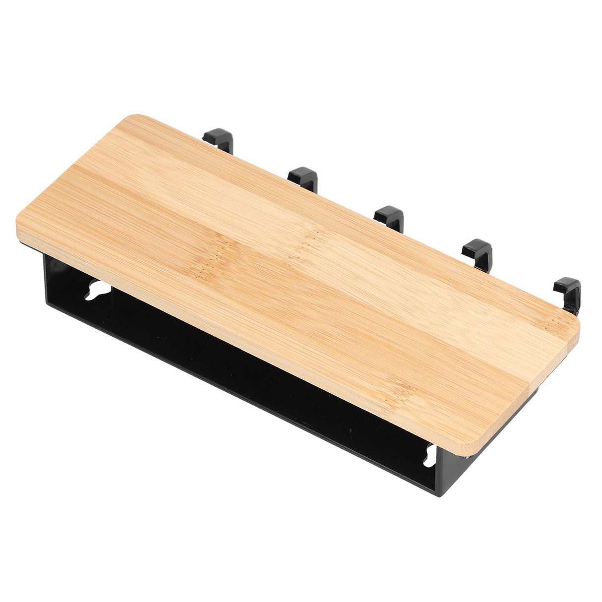 Wall Mounted Key Holder Bamboo Modern Anti Slip Key Hanger for Home Office Living RoomBamboo Color
