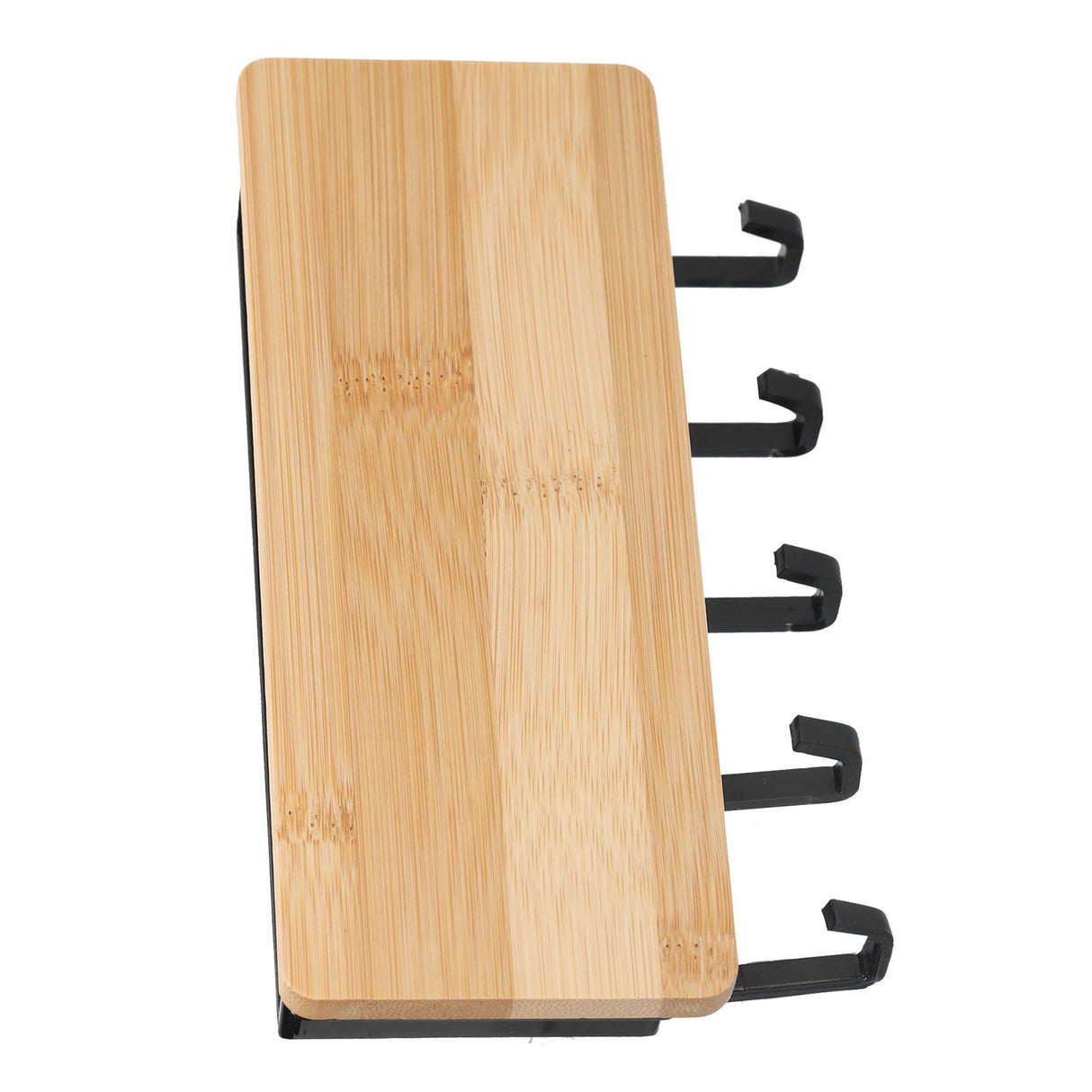 Wall Mounted Key Holder Bamboo Modern Anti Slip Key Hanger for Home Office Living RoomBamboo Color