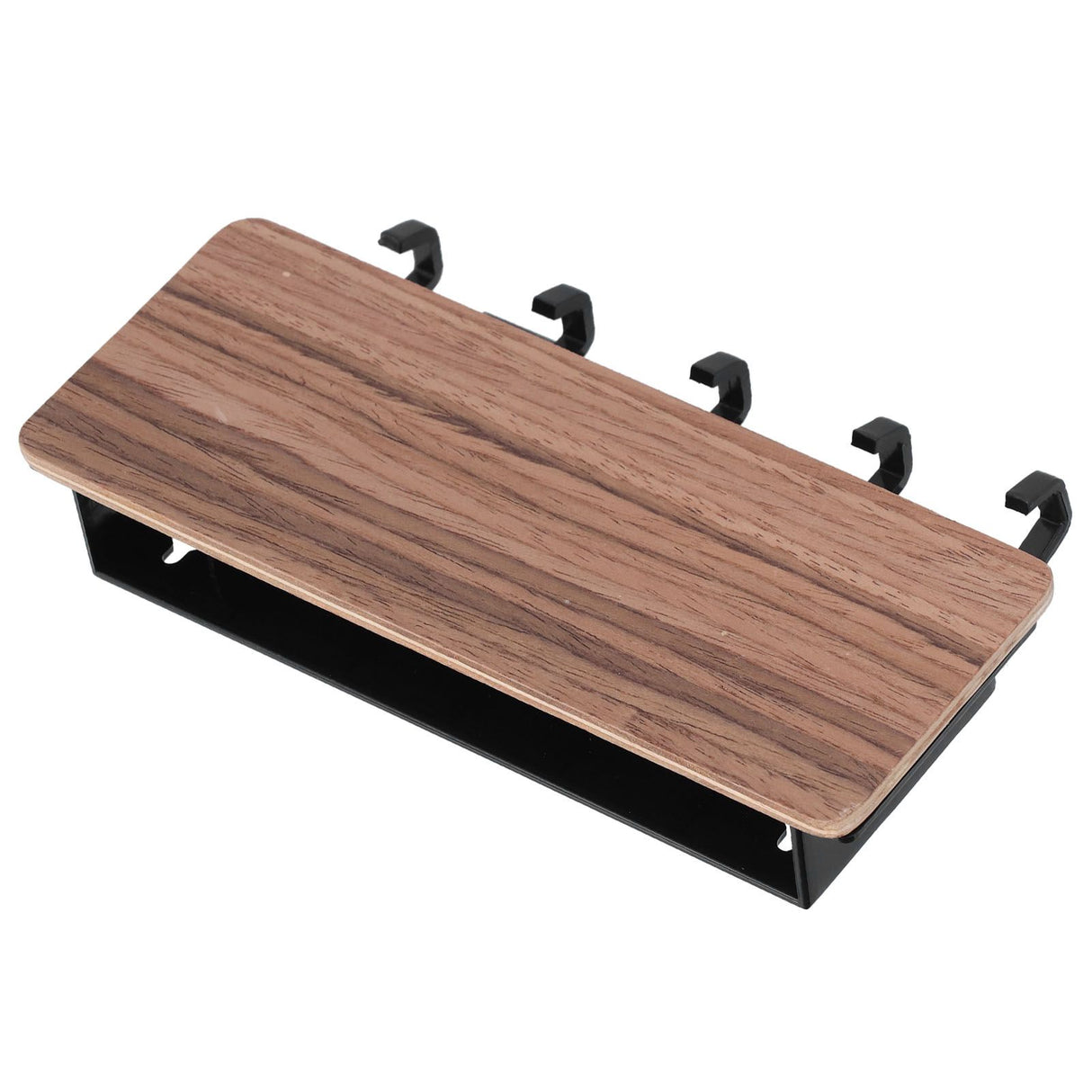 Wall Mounted Key Holder Bamboo Modern Anti Slip Key Hanger for Home Office Living RoomBrown