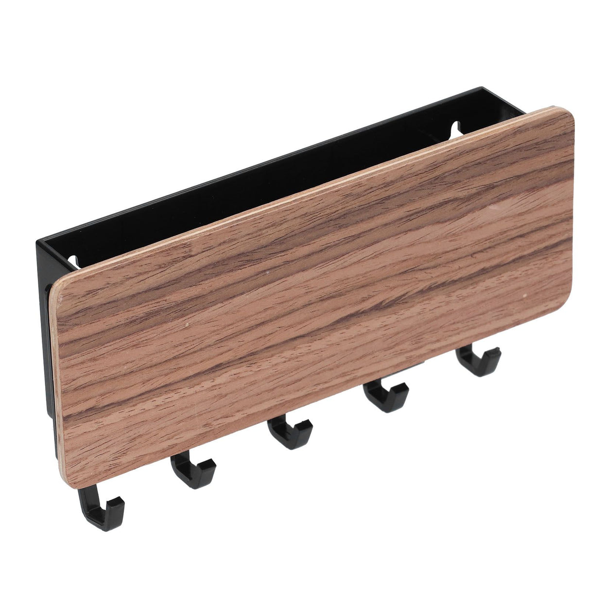Wall Mounted Key Holder Bamboo Modern Anti Slip Key Hanger for Home Office Living RoomBrown