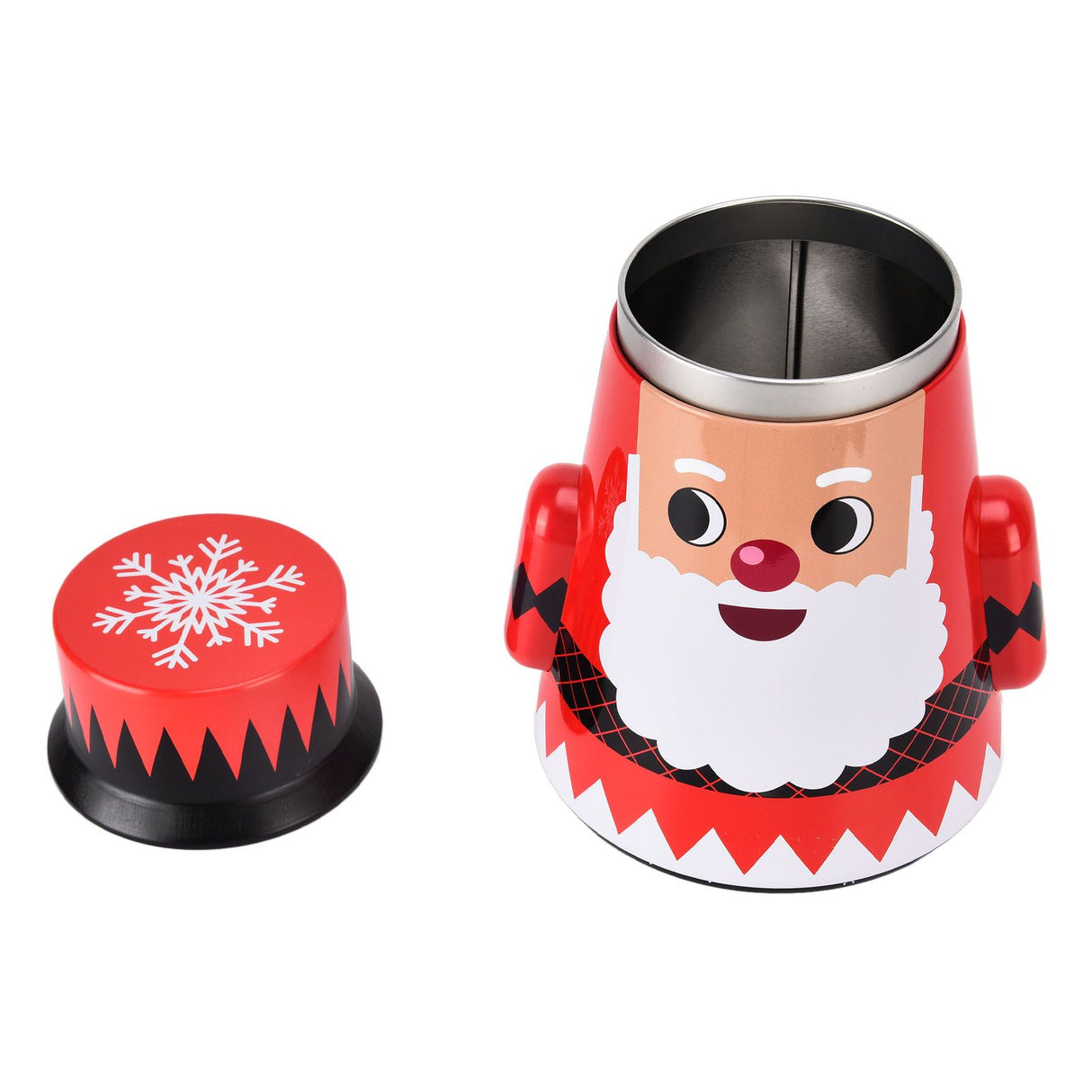 Christmas Candy Iron Box Roly Poly Design Santa Claus Snowman Candy Cans Storage BoxSanta Claus