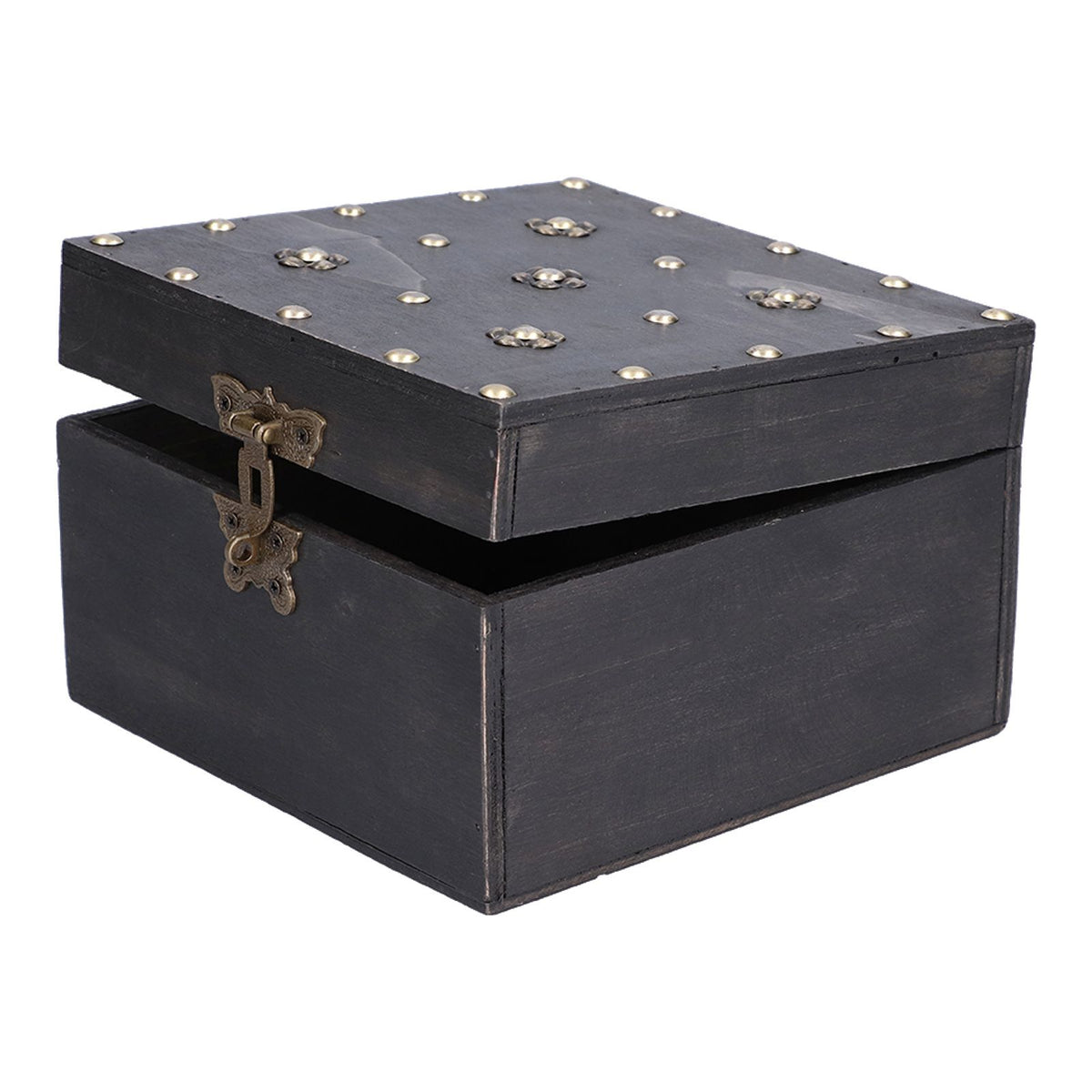 Treasure Props Storage Box with Password Lock Retro Wooden Storage Box for Home Living Room