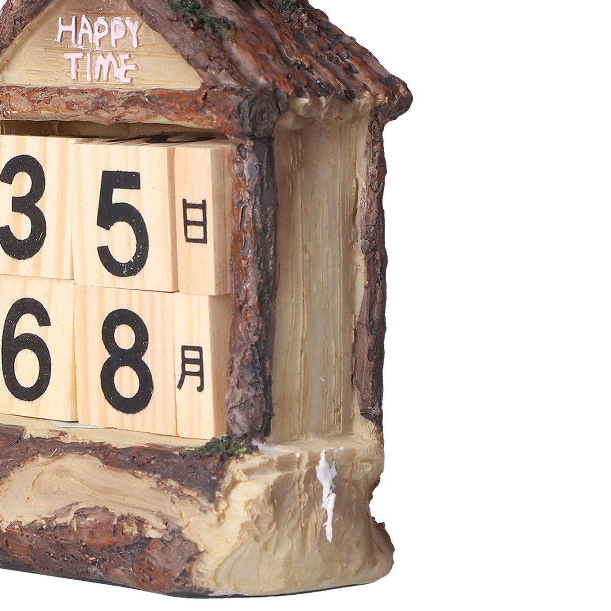 Rabbit House Calendar Cute Cartoon Wooden Block Home Decoration Calendar for Desk Office