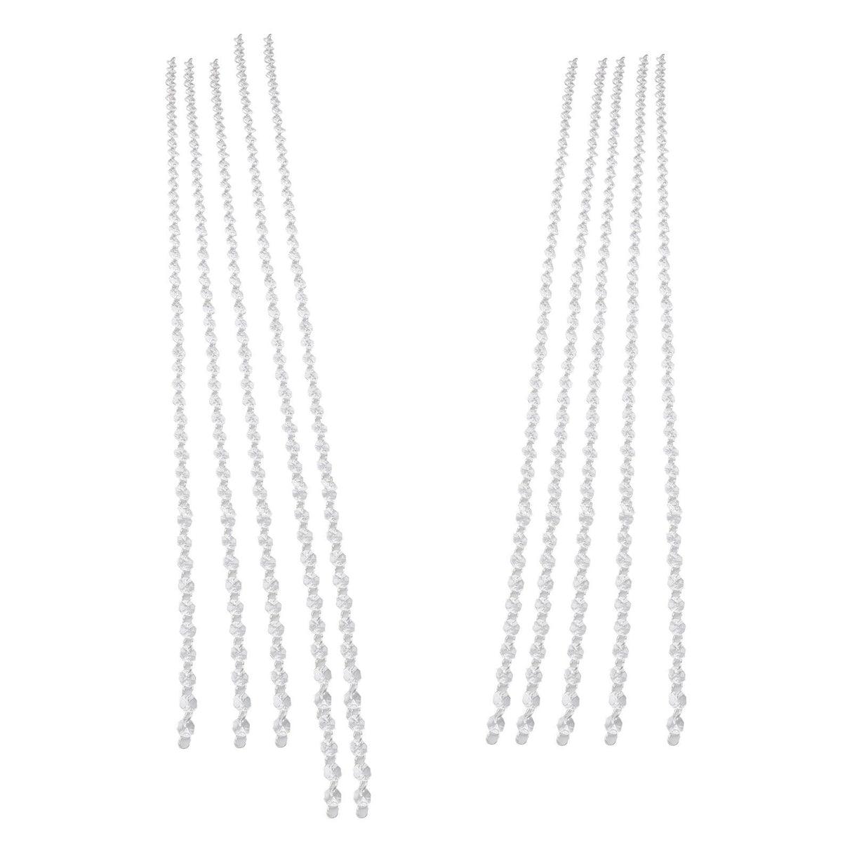 14mm Octagonal Bead String Acrylic Crystal Pearl Chains for Birthday Wedding PartyTransparent 10 Strips