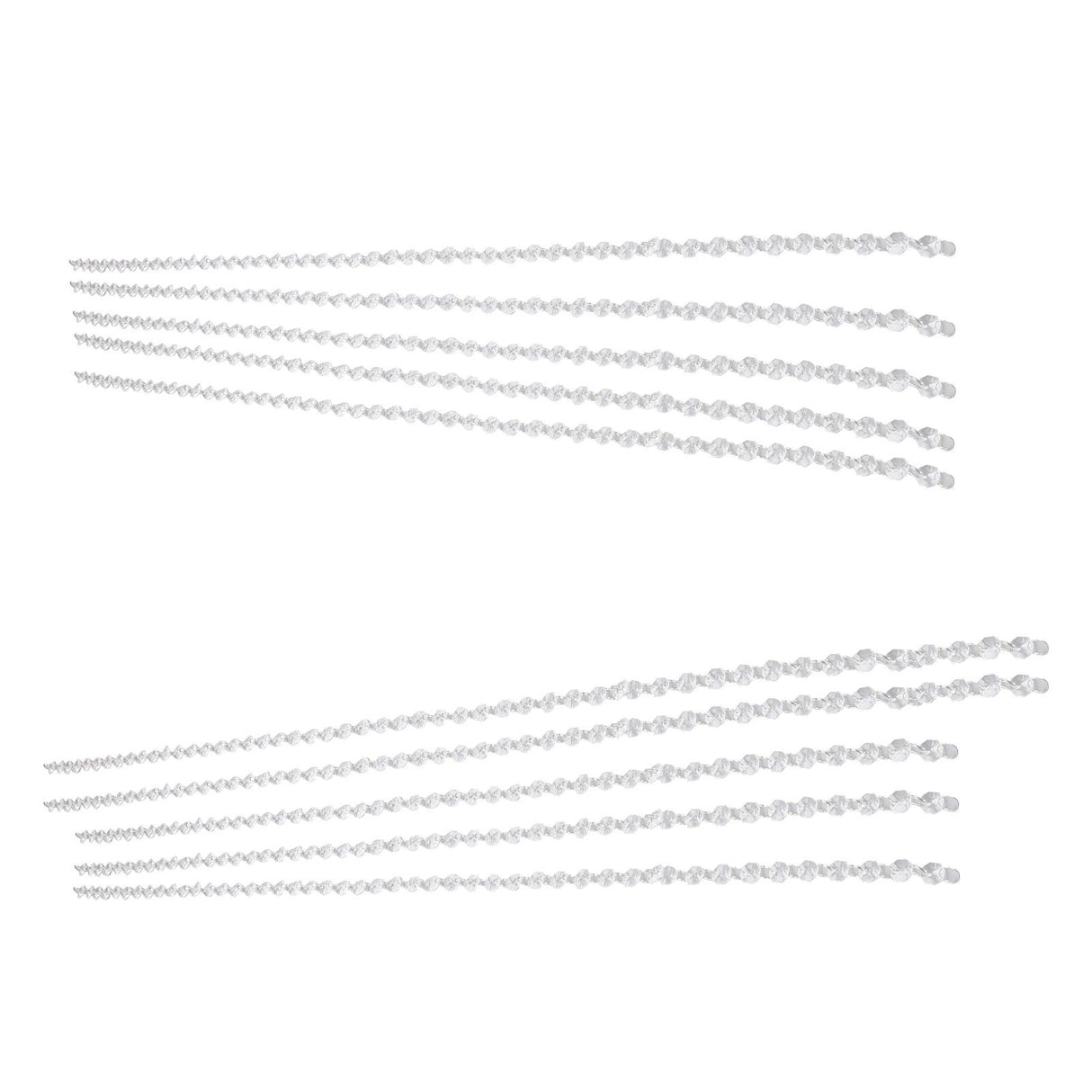 14mm Octagonal Bead String Acrylic Crystal Pearl Chains for Birthday Wedding PartyTransparent 10 Strips