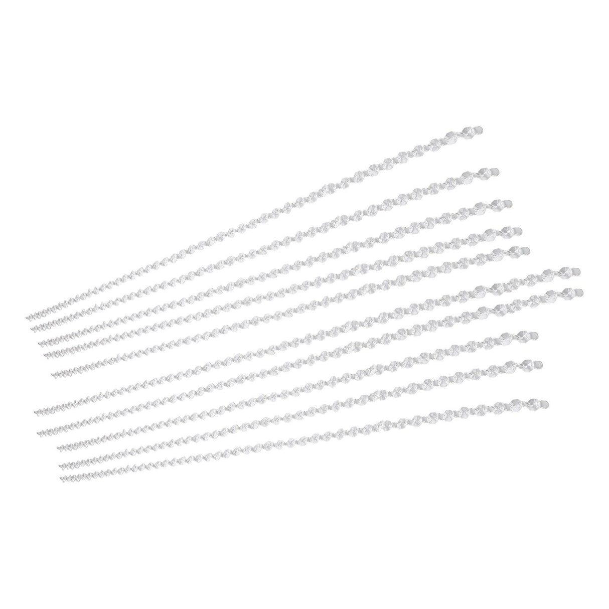 14mm Octagonal Bead String Acrylic Crystal Pearl Chains for Birthday Wedding PartyTransparent 10 Strips