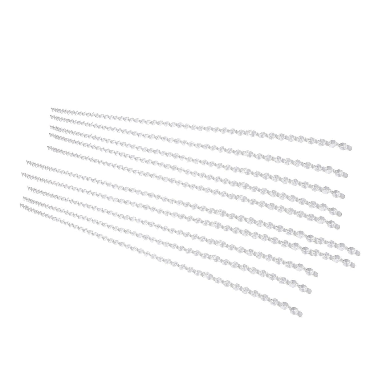 14mm Octagonal Bead String Acrylic Crystal Pearl Chains for Birthday Wedding PartyTransparent 10 Strips