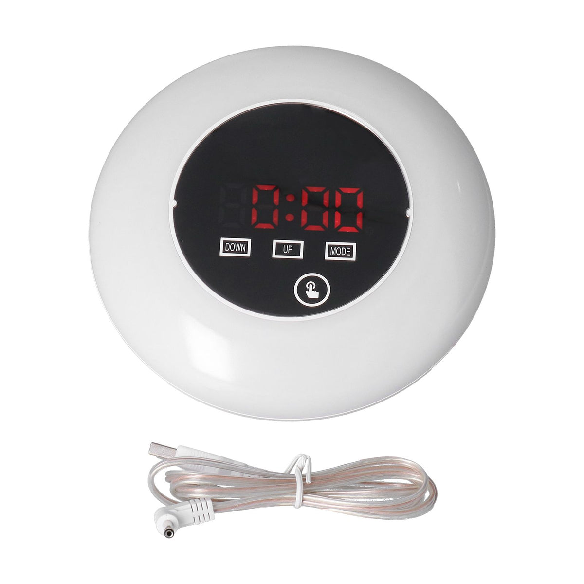 LED Digital Alarm Clock Mirror Clock Thermometer Clock 7 Color Electronic Clock for Bedroom OfficeRed Word