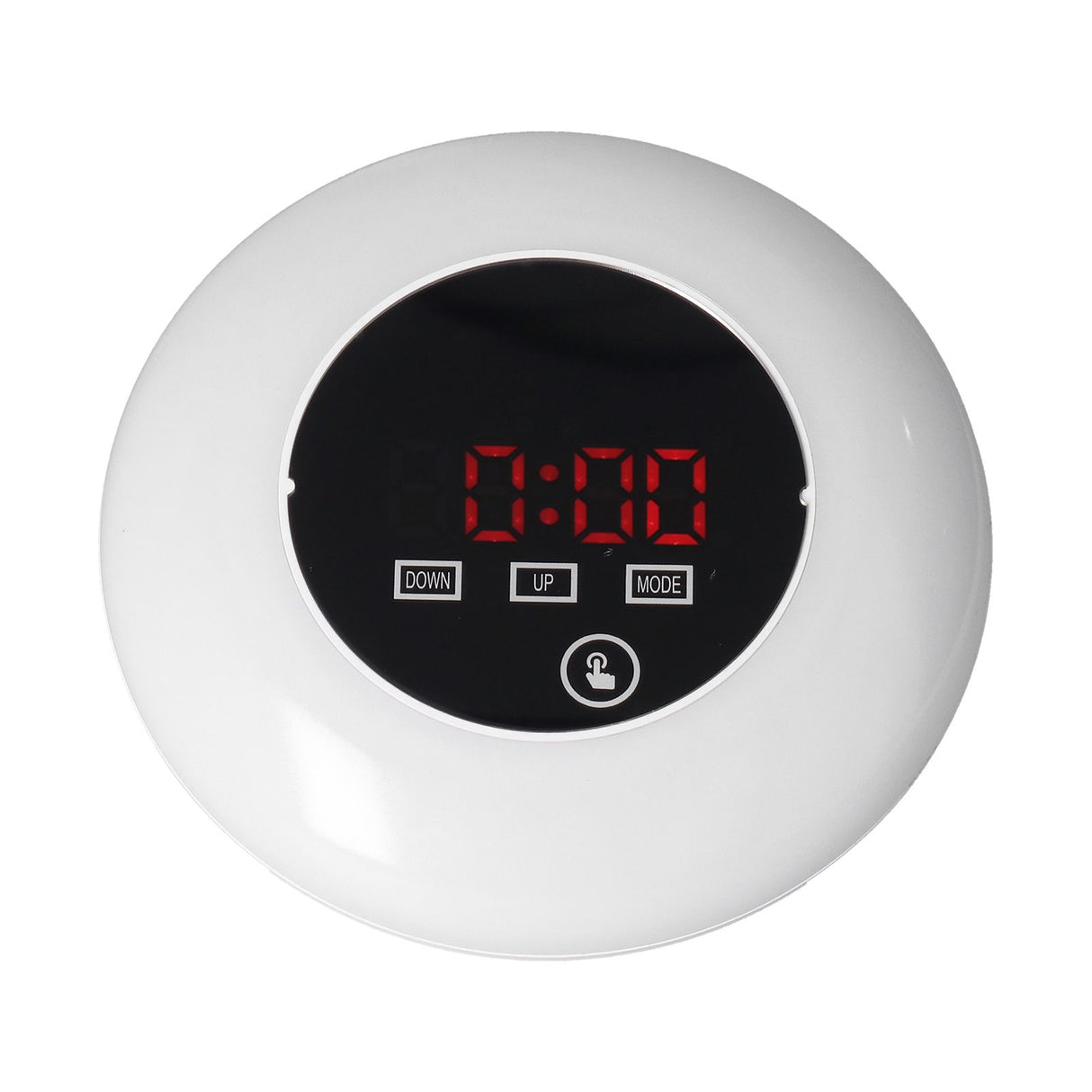 LED Digital Alarm Clock Mirror Clock Thermometer Clock 7 Color Electronic Clock for Bedroom OfficeRed Word