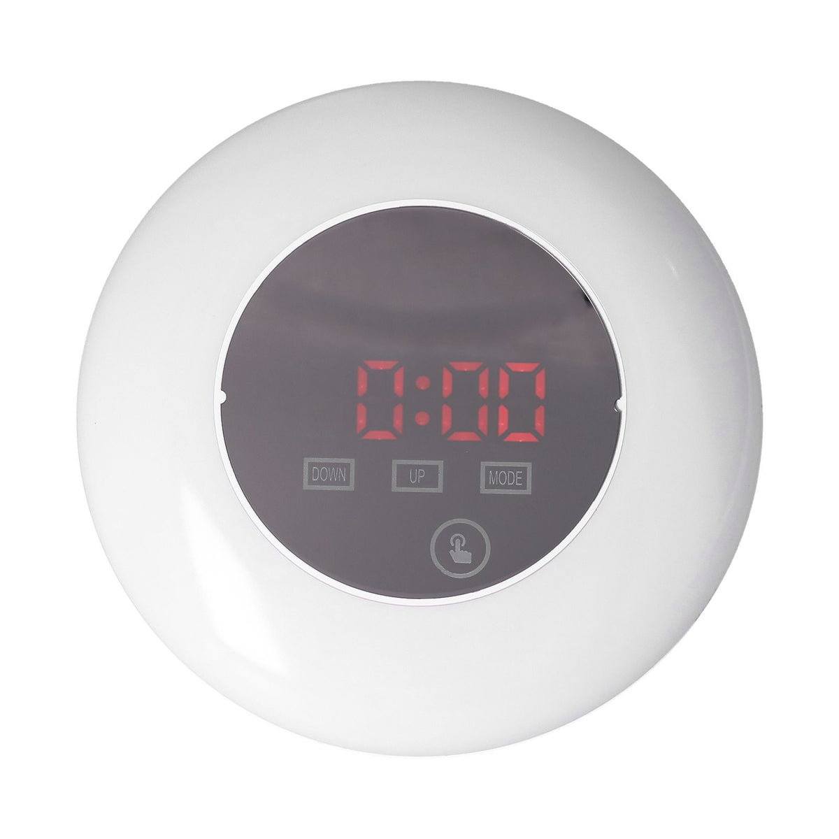 LED Digital Alarm Clock Mirror Clock Thermometer Clock 7 Color Electronic Clock for Bedroom OfficeRed Word