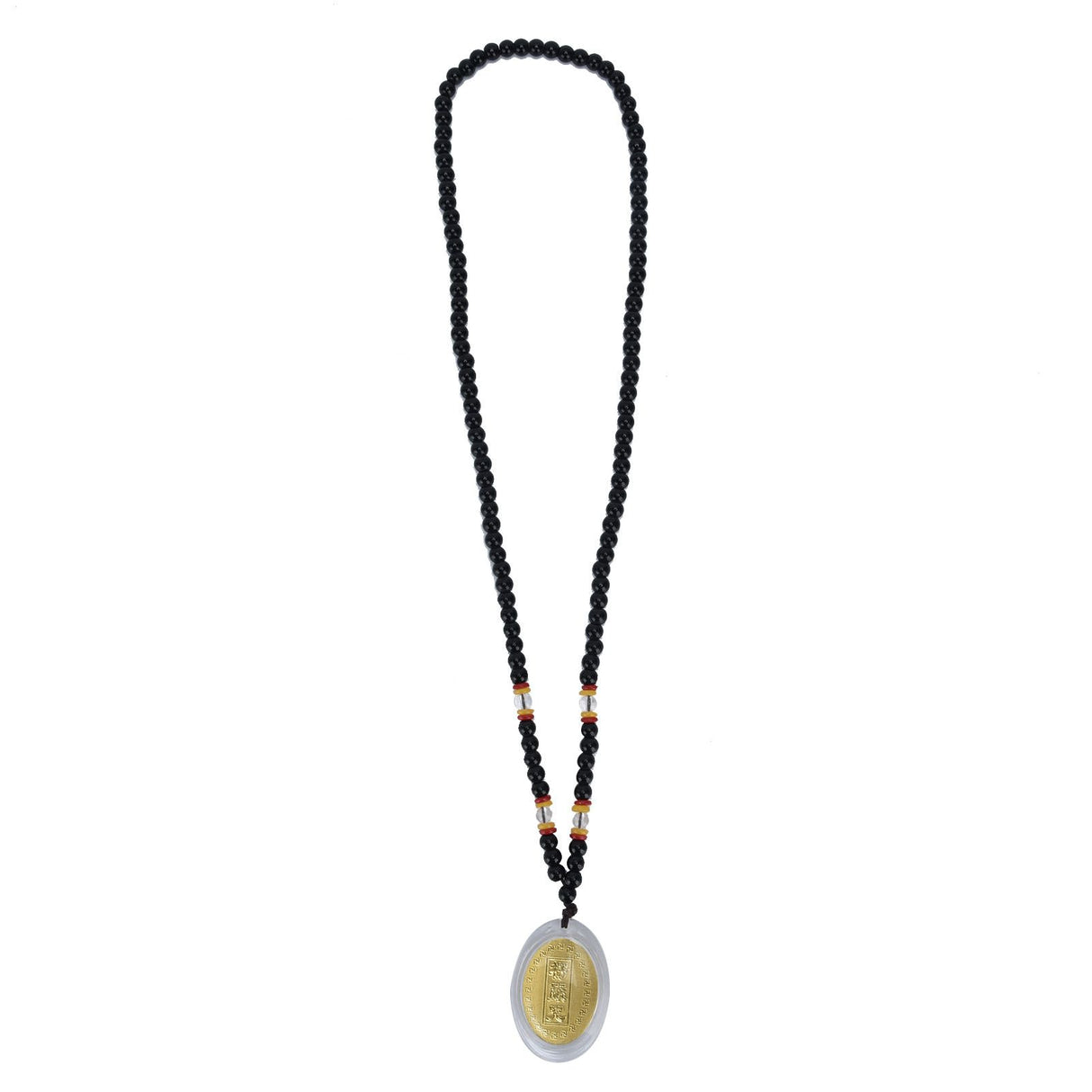 5Pcs Amulet Pendant Multi Purpose Exquisite Workmanship Simple Stylish Appearance Safe Healthy Car Pendant for DecorBlack Beads Red Yellow Transparent Beads