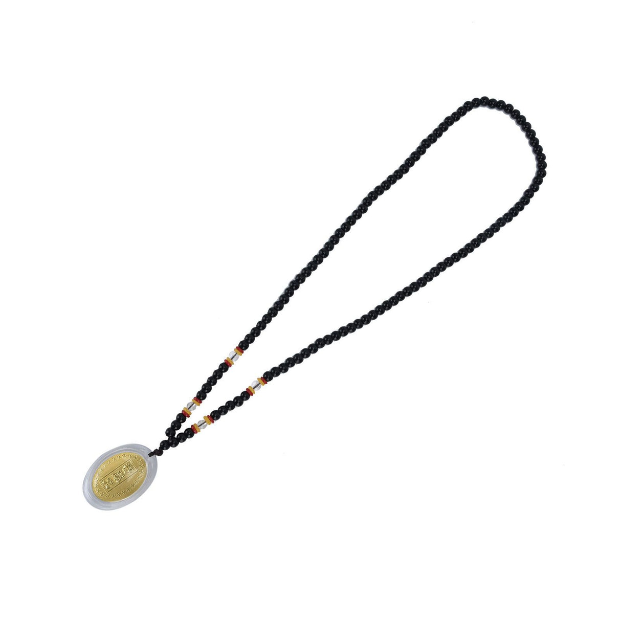 5Pcs Amulet Pendant Multi Purpose Exquisite Workmanship Simple Stylish Appearance Safe Healthy Car Pendant for DecorBlack Beads Red Yellow Transparent Beads