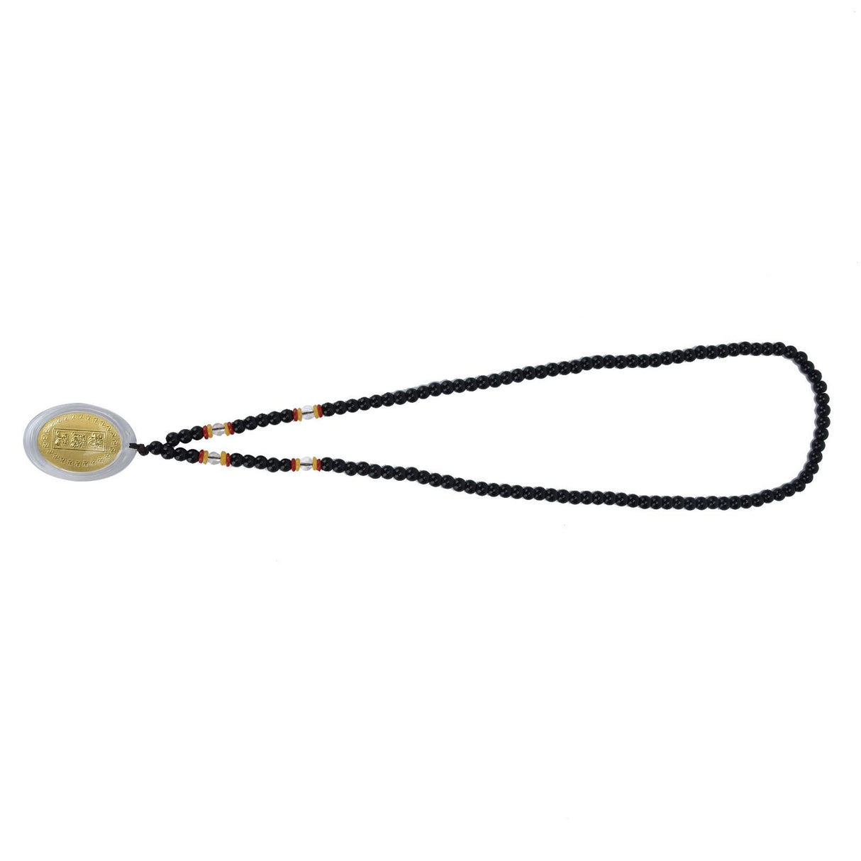 5Pcs Amulet Pendant Multi Purpose Exquisite Workmanship Simple Stylish Appearance Safe Healthy Car Pendant for DecorBlack Beads Red Yellow Transparent Beads