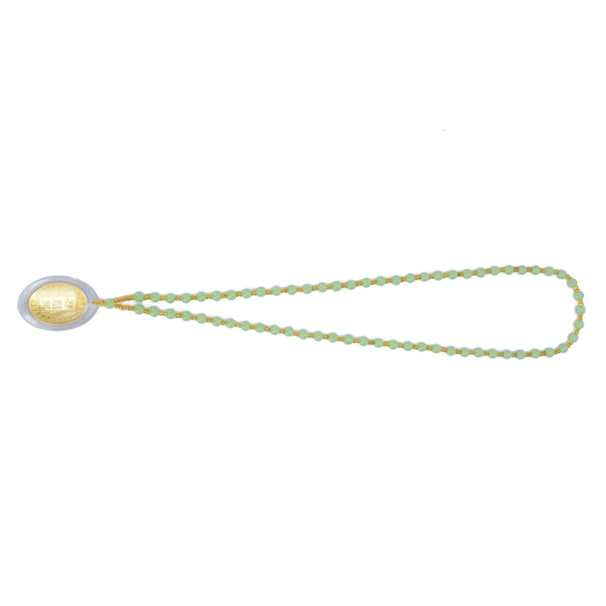 5Pcs Amulet Pendant Multi Purpose Exquisite Workmanship Simple Stylish Appearance Safe Healthy Car Pendant for DecorEmerald Green Big Bead Small Gold Bead
