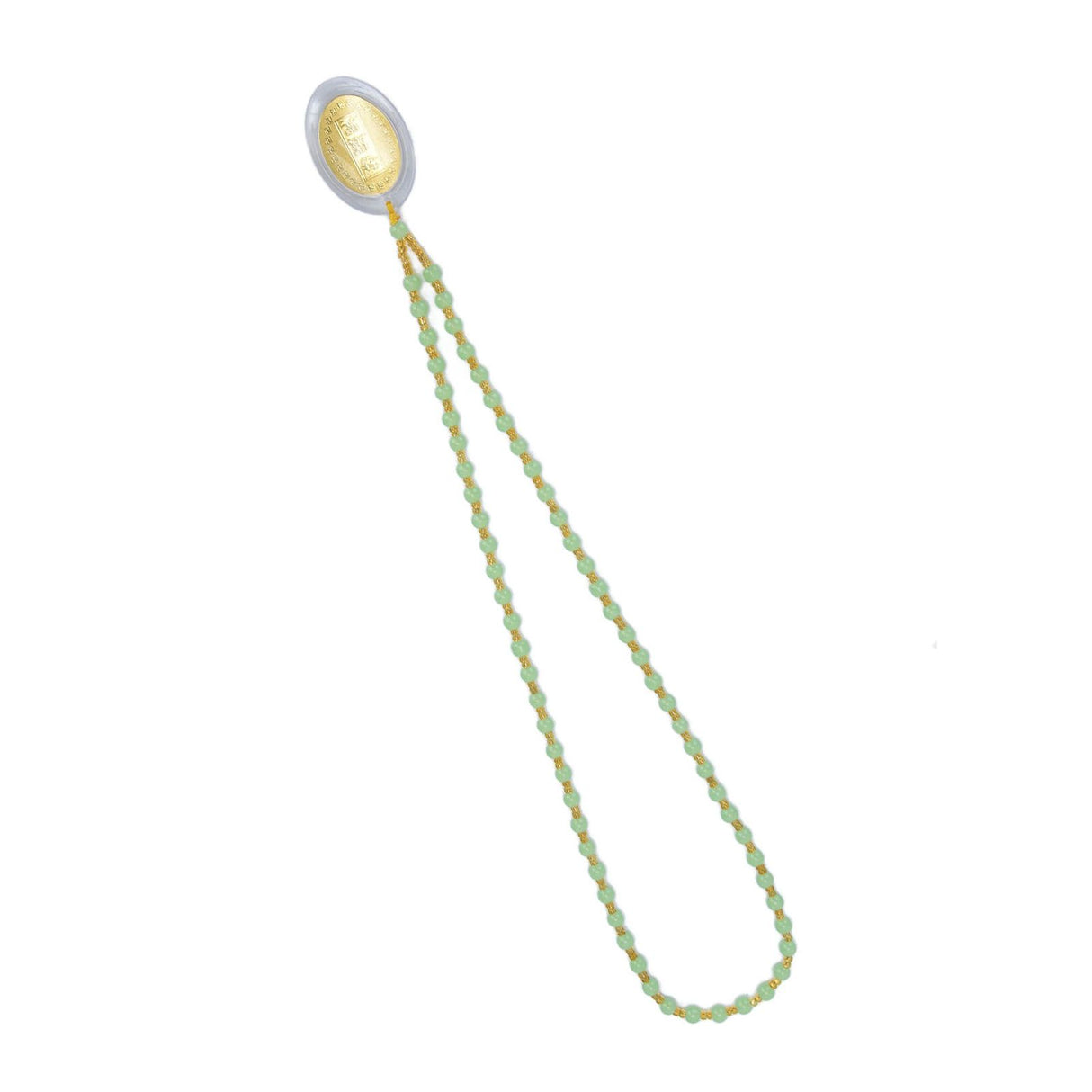 5Pcs Amulet Pendant Multi Purpose Exquisite Workmanship Simple Stylish Appearance Safe Healthy Car Pendant for DecorEmerald Green Big Bead Small Gold Bead