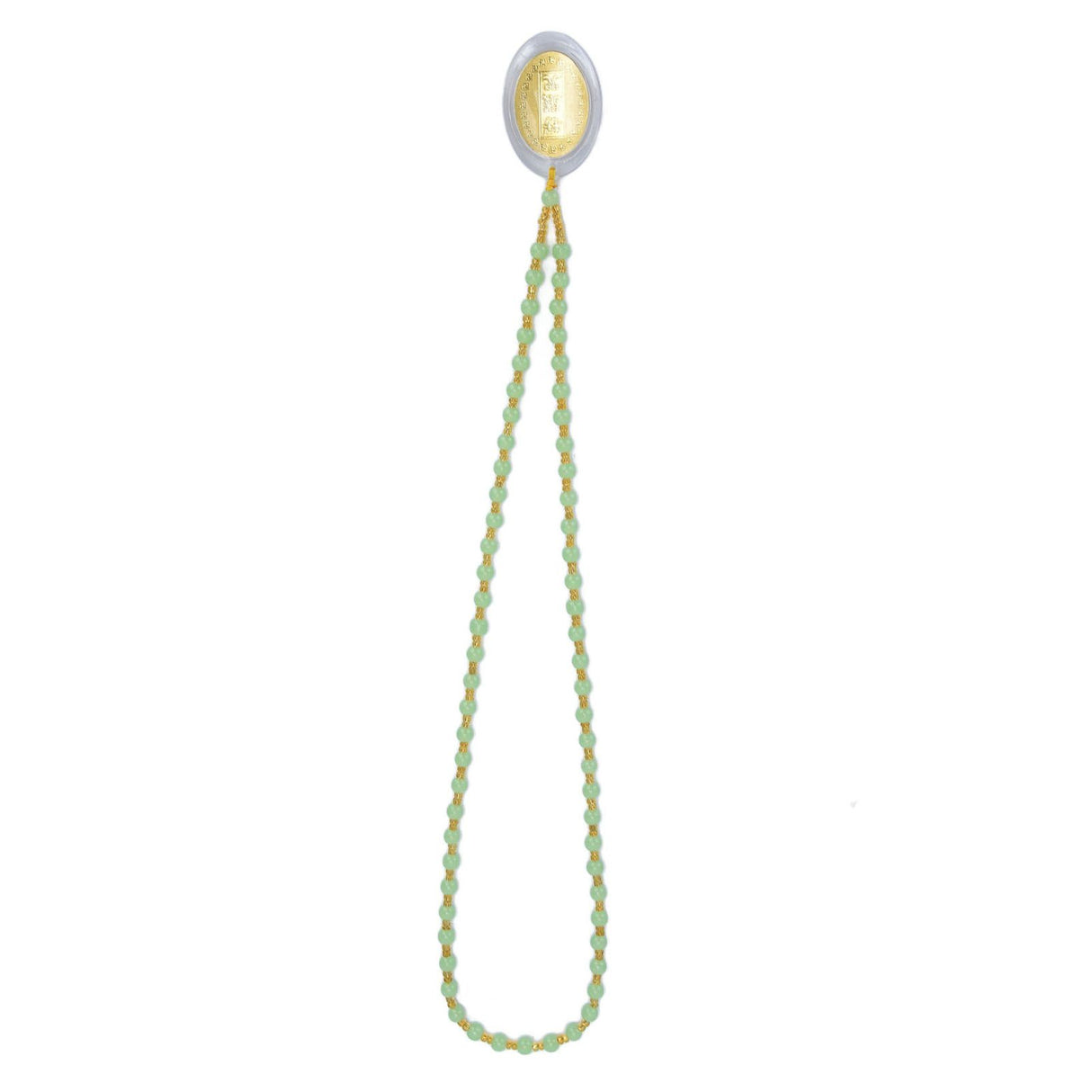 5Pcs Amulet Pendant Multi Purpose Exquisite Workmanship Simple Stylish Appearance Safe Healthy Car Pendant for DecorEmerald Green Big Bead Small Gold Bead