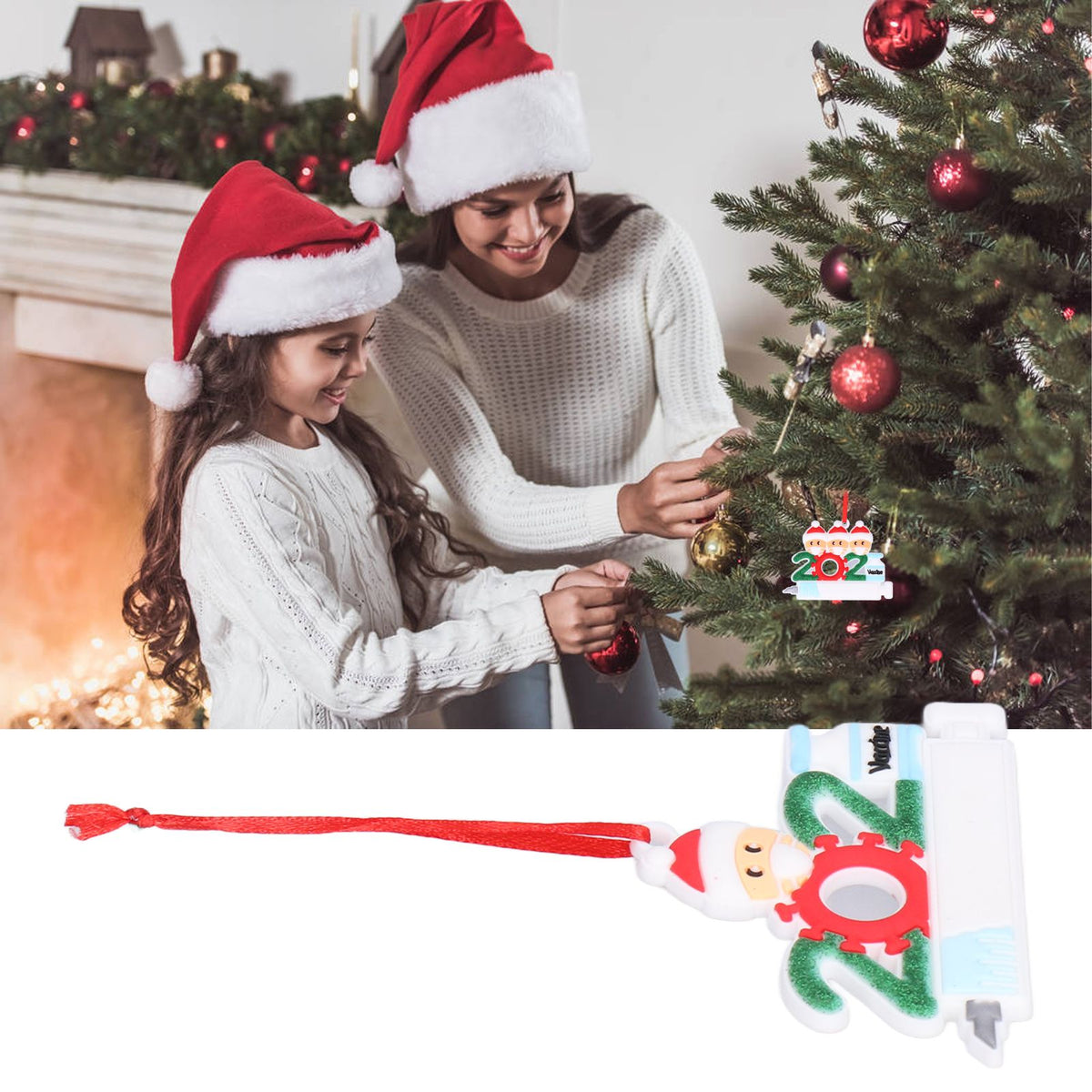 3PCS Personalized Christmas Ornament 2021 Snowman Series Family Members Name Christmas Tree Decorating