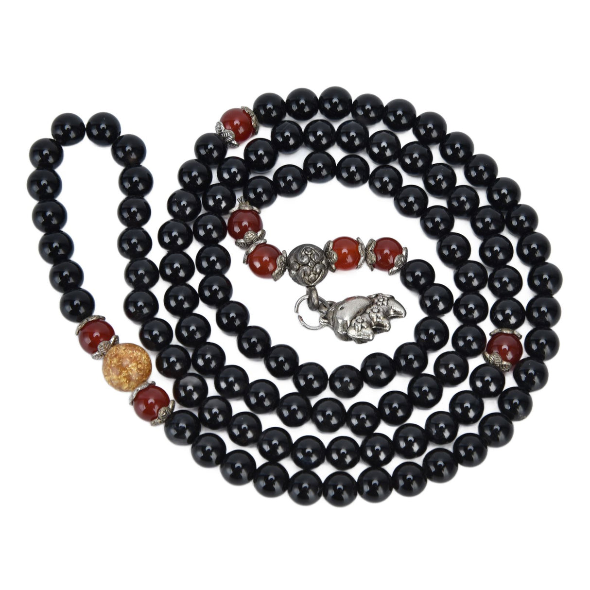 Beaded Bracelets Good Luck Natural Obsidian Bracelets for Women Men Health Wealth Money Feng Shui Jewelry