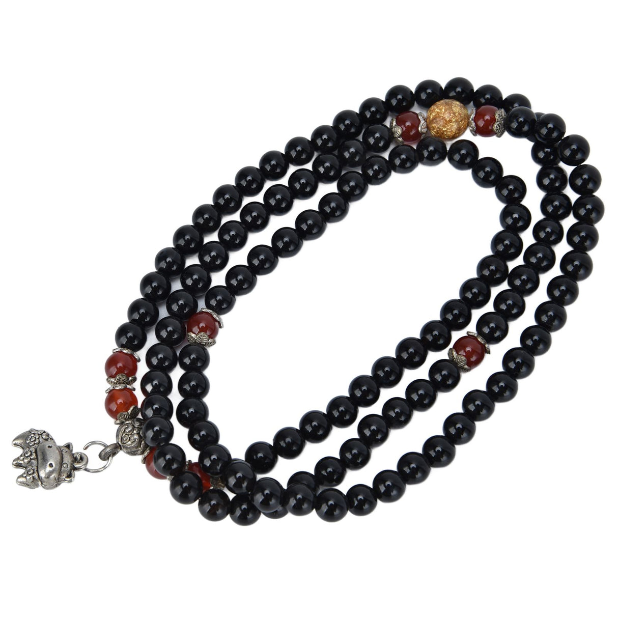 Beaded Bracelets Good Luck Natural Obsidian Bracelets for Women Men Health Wealth Money Feng Shui Jewelry