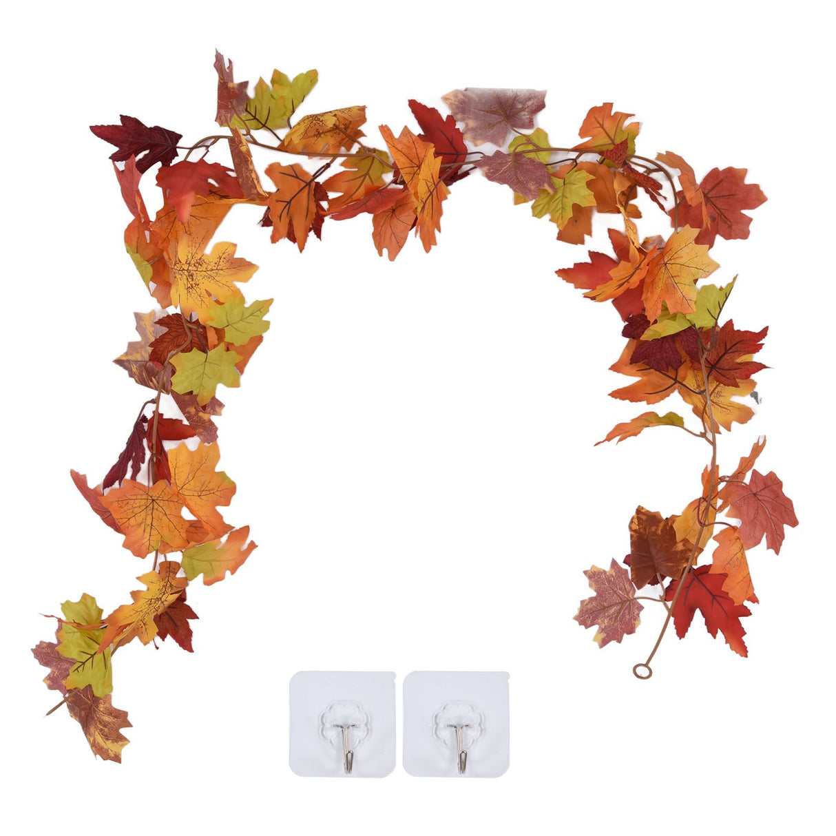 Decorative Artificial Maple Garland Fall Leaf Garland Decoration Thanksgiving Halloween Fake Maple VineTwo Leaf Maple Leaf 7 Leaf Loop