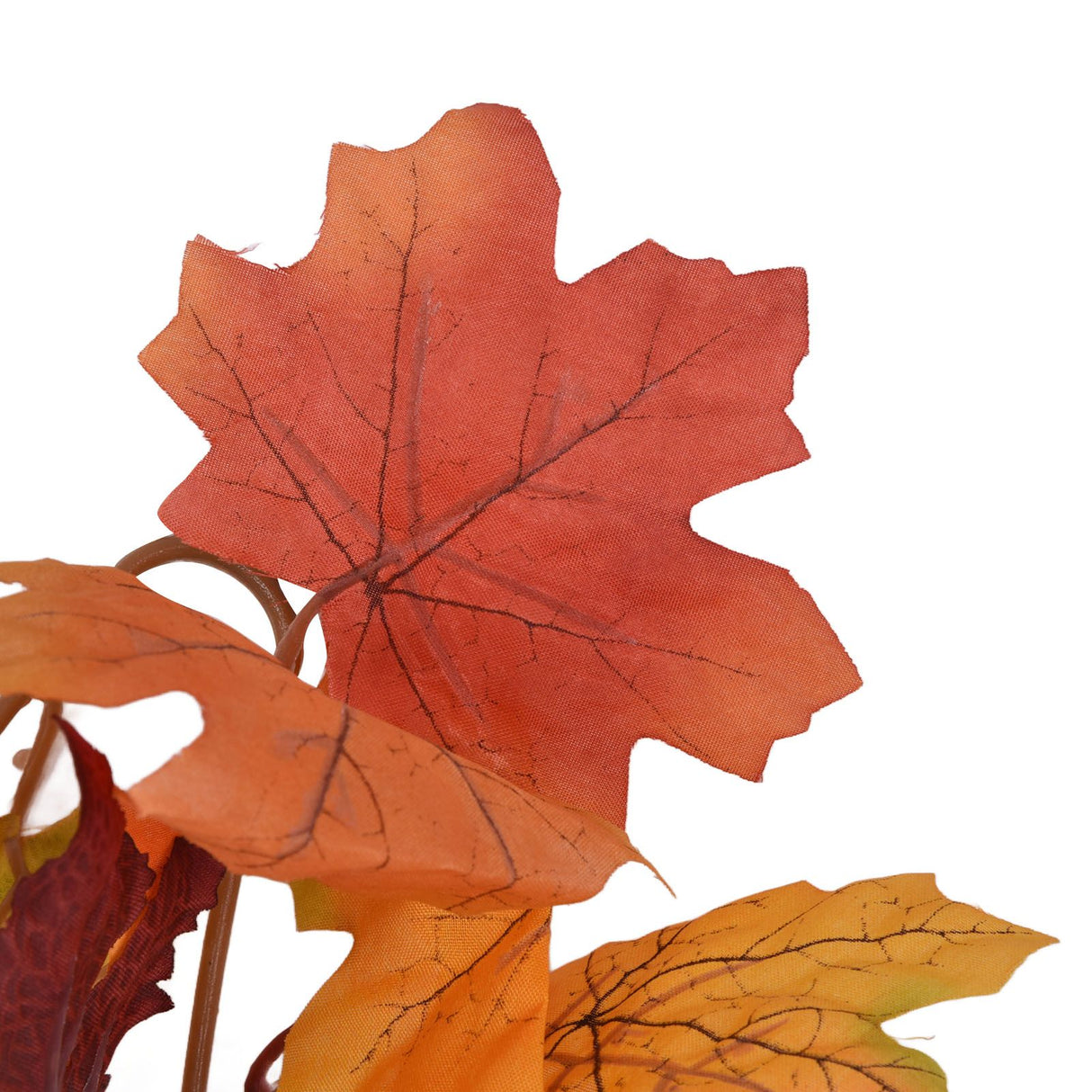 Decorative Artificial Maple Garland Fall Leaf Garland Decoration Thanksgiving Halloween Fake Maple VineTwo Leaf Maple Leaf 7 Leaf Loop