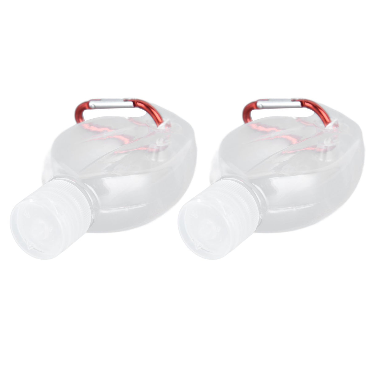 2Set 50ml Travel Bottle with Keychain Flip Cap Plastic Liquid Bottle Refillable Leakproof Transparent Squeeze ContainerMaple Leaf