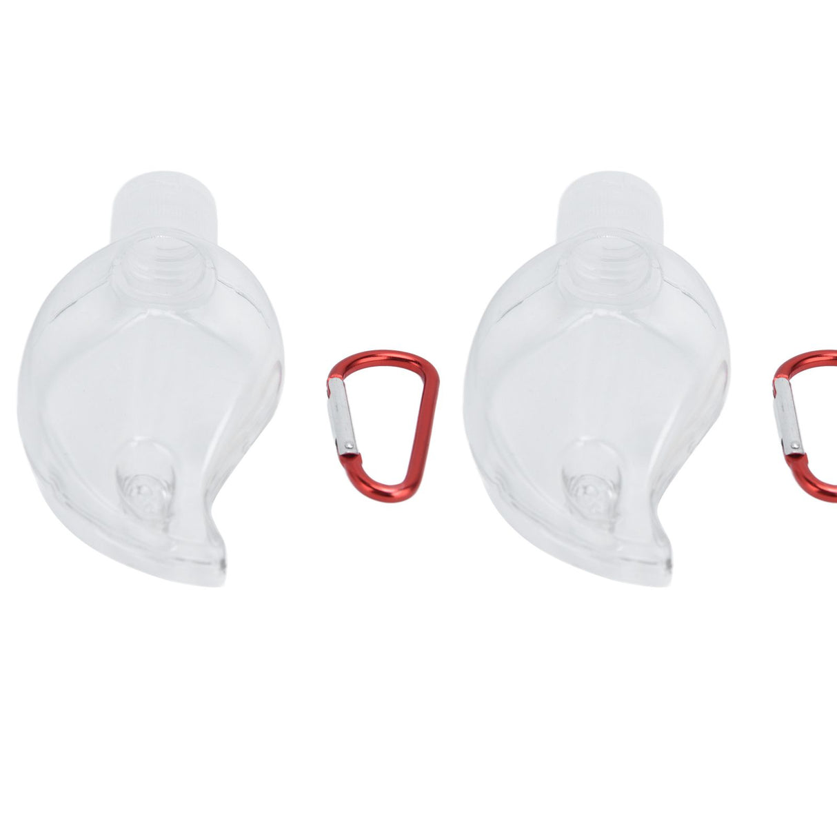 2Set 50ml Travel Bottle with Keychain Flip Cap Plastic Liquid Bottle Refillable Leakproof Transparent Squeeze ContainerMaple Leaf