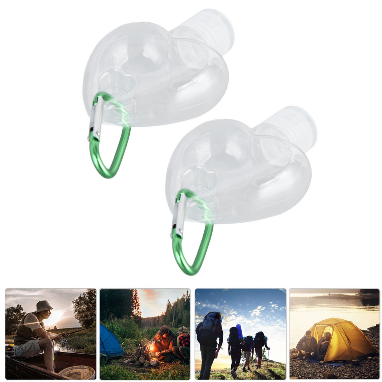 2Set 50ml Travel Bottle with Keychain Flip Cap Plastic Liquid Bottle Refillable Leakproof Transparent Squeeze ContainerHeart Shaped