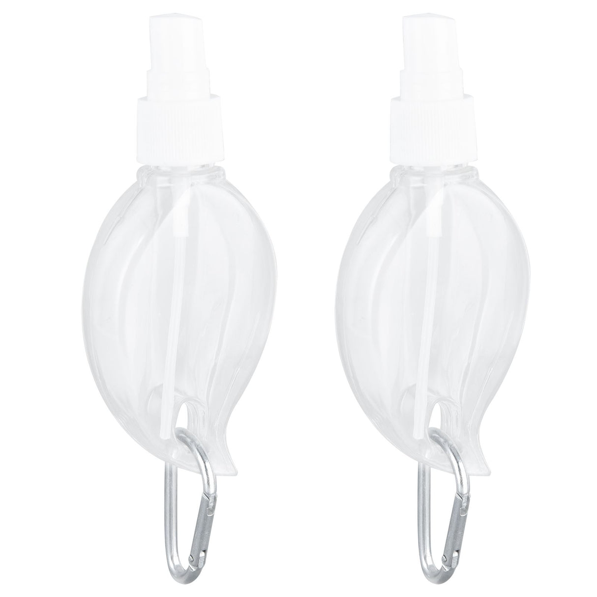 2 Pcs 50ml Travel Keychain Bottles Portable Plastic Clear Leakproof Refillable Empty Squeeze Container for Hand SoapMaple Leaf