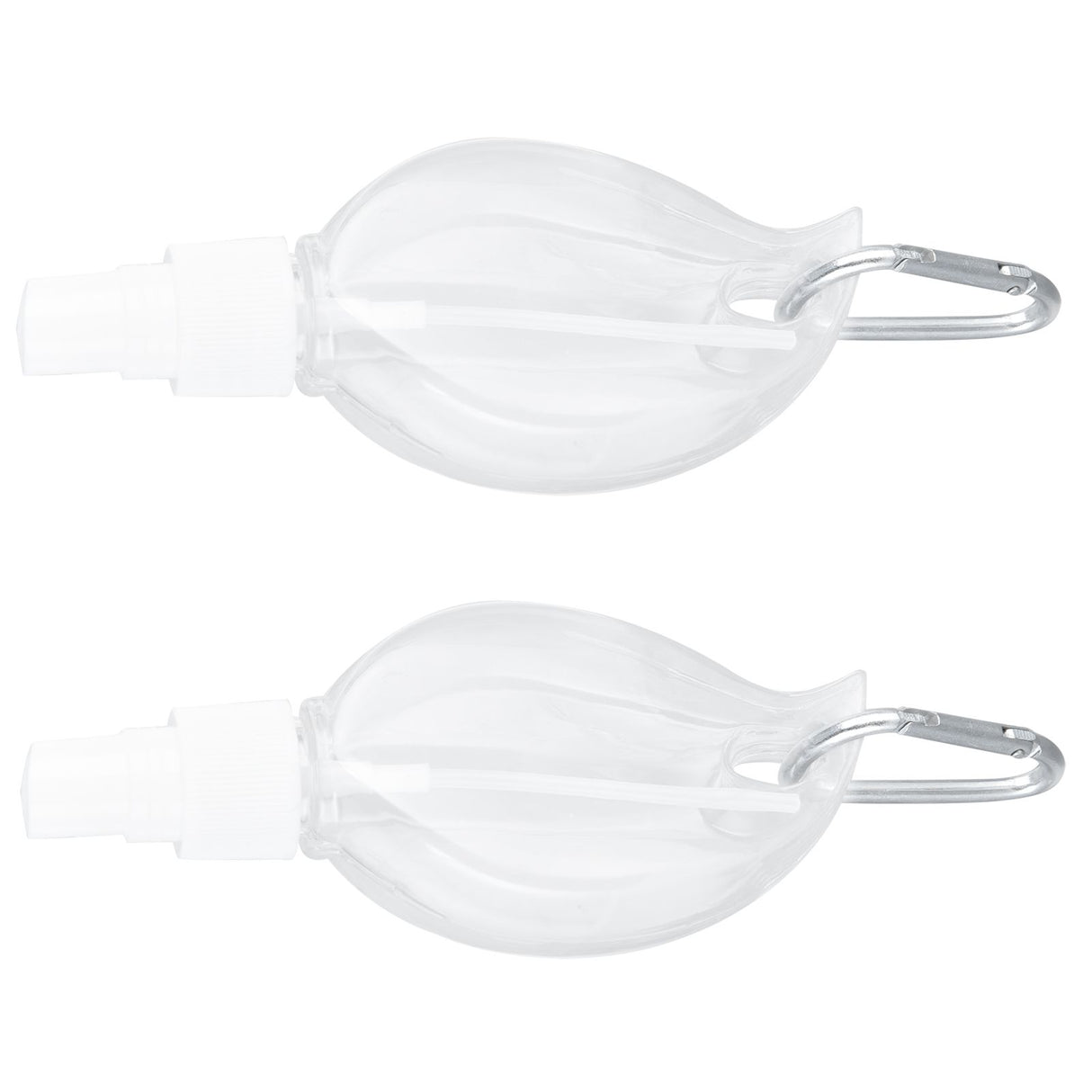 2 Pcs 50ml Travel Keychain Bottles Portable Plastic Clear Leakproof Refillable Empty Squeeze Container for Hand SoapMaple Leaf