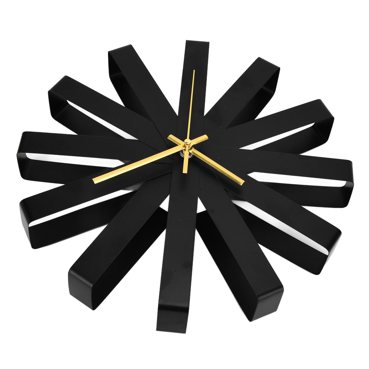 Living Room Clock Stainless Steel Silent Movement Creativity Wall Clock Modern DecorBlack