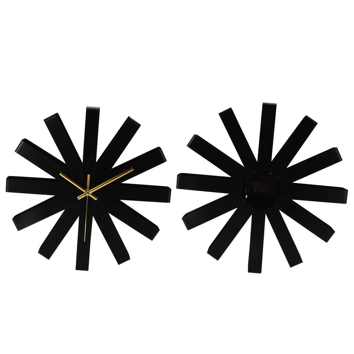 Living Room Clock Stainless Steel Silent Movement Creativity Wall Clock Modern DecorBlack
