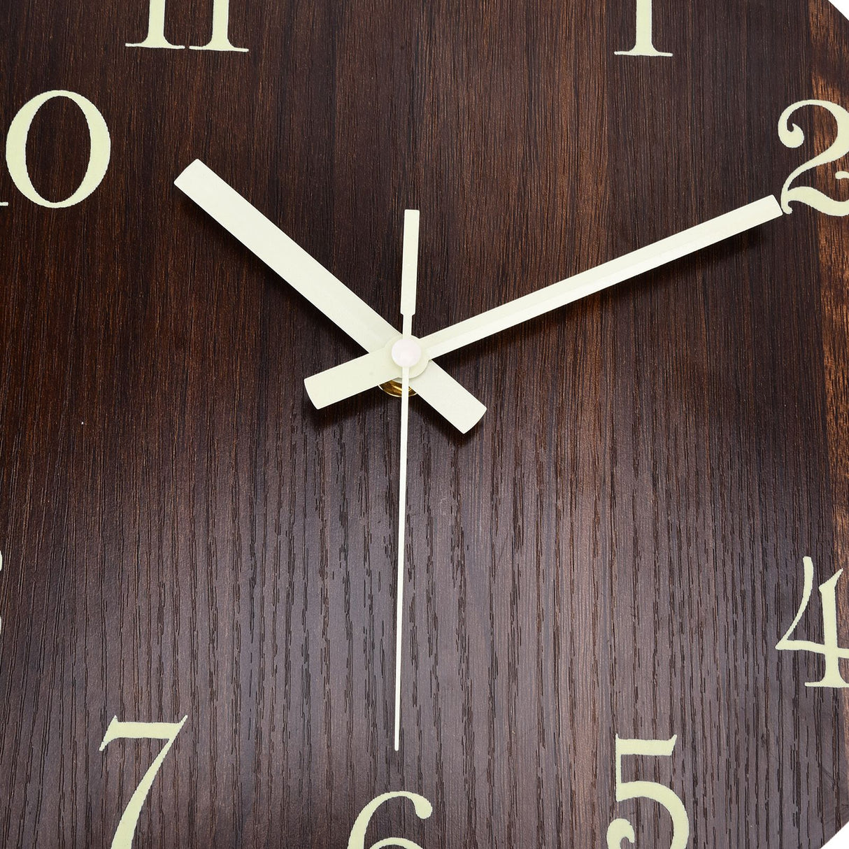 Wood Wall Clock Retro Style Quiet Silent Quartz Movement 3D Luminous Retro Wall Clock for Bedroom Office Kitchen