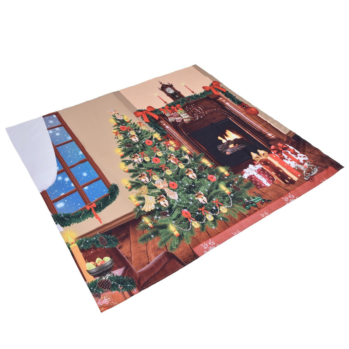 Christmas Tapestry Multi Purpose Exquisite Appearance Polyester Fiber Christmas Wall Tapestry230x180cm