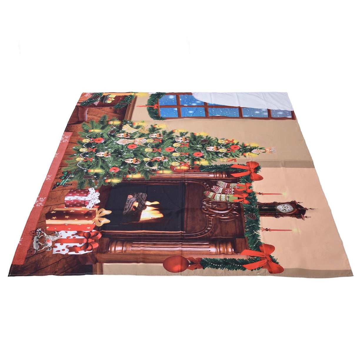 Christmas Tapestry Multi Purpose Exquisite Appearance Polyester Fiber Christmas Wall Tapestry230x180cm