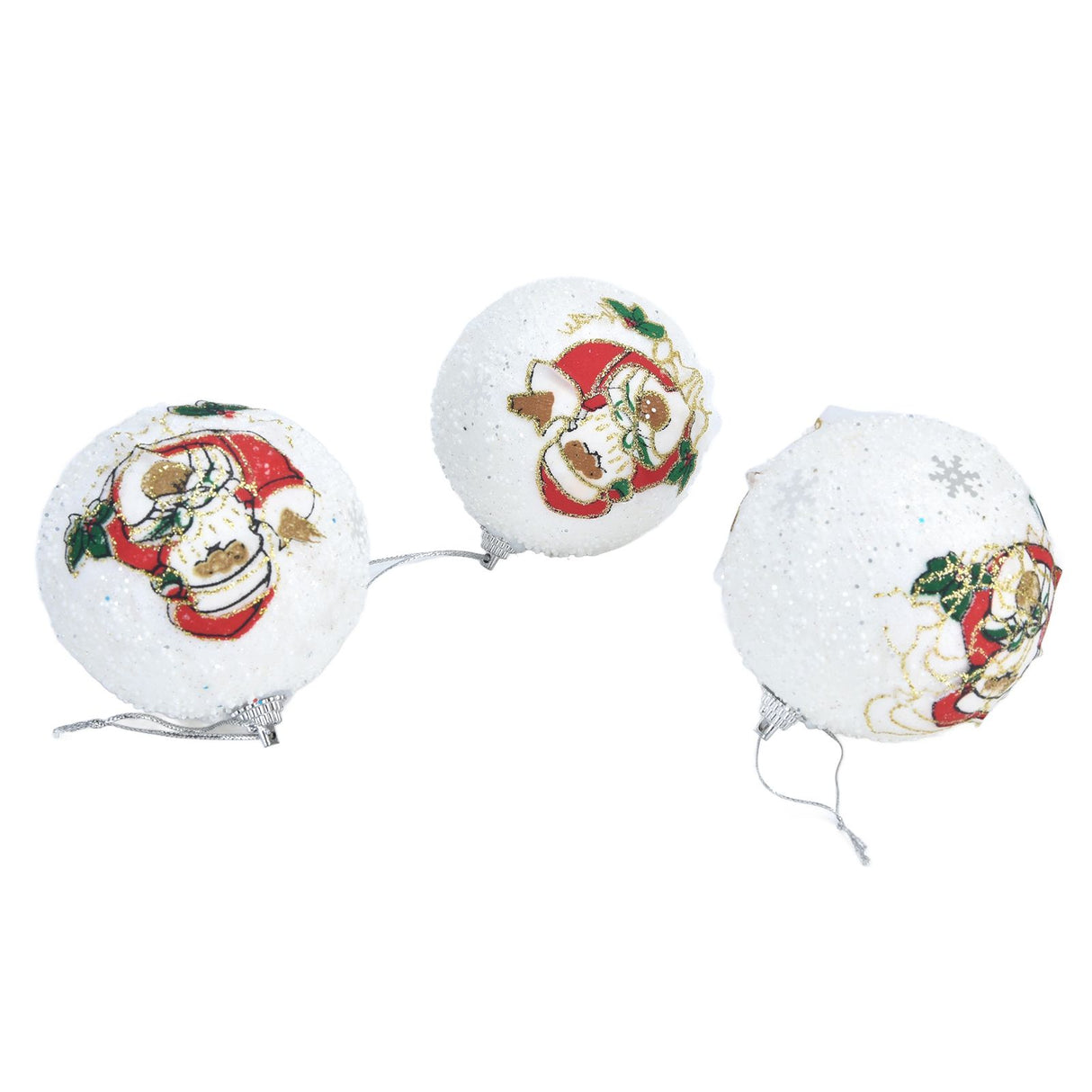 3PCS Christmas Ball Foam Hanging Christmas Tree Ornament for Festival Party DecorationWhite