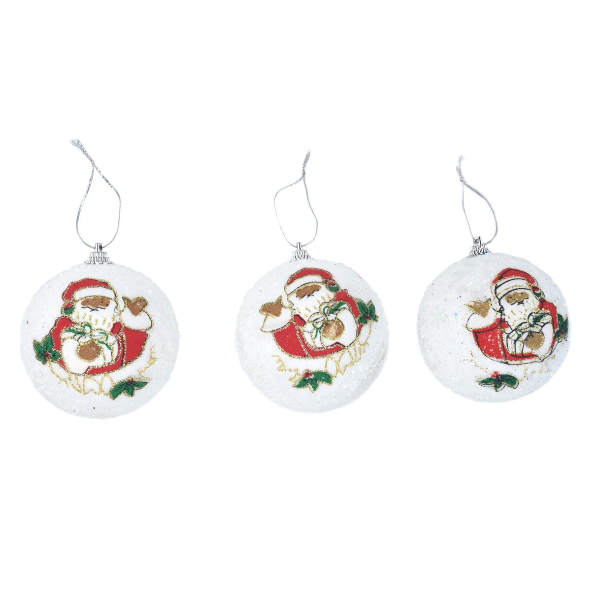 3PCS Christmas Ball Foam Hanging Christmas Tree Ornament for Festival Party DecorationWhite