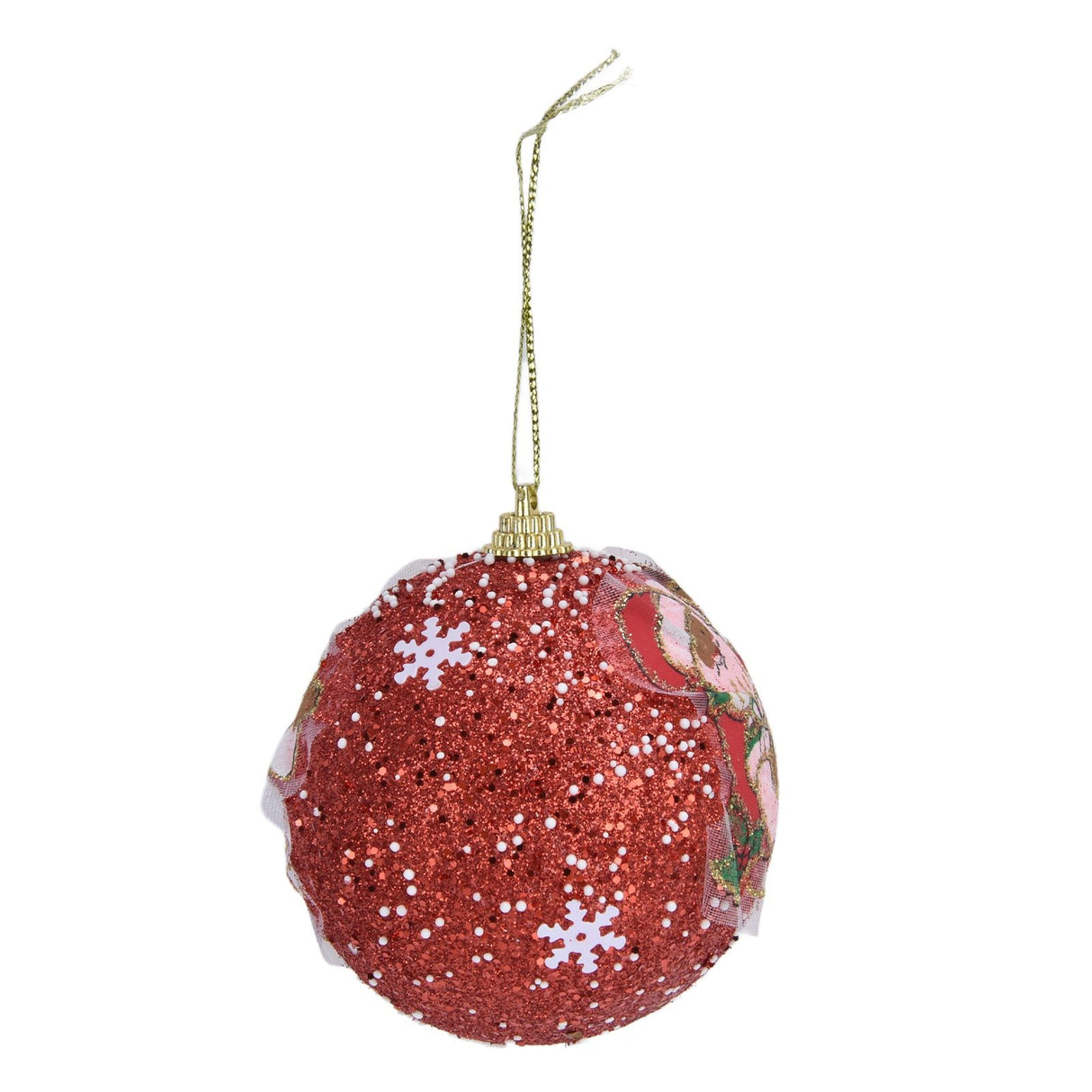 3PCS Christmas Ball Foam Hanging Christmas Tree Ornament for Festival Party DecorationRed
