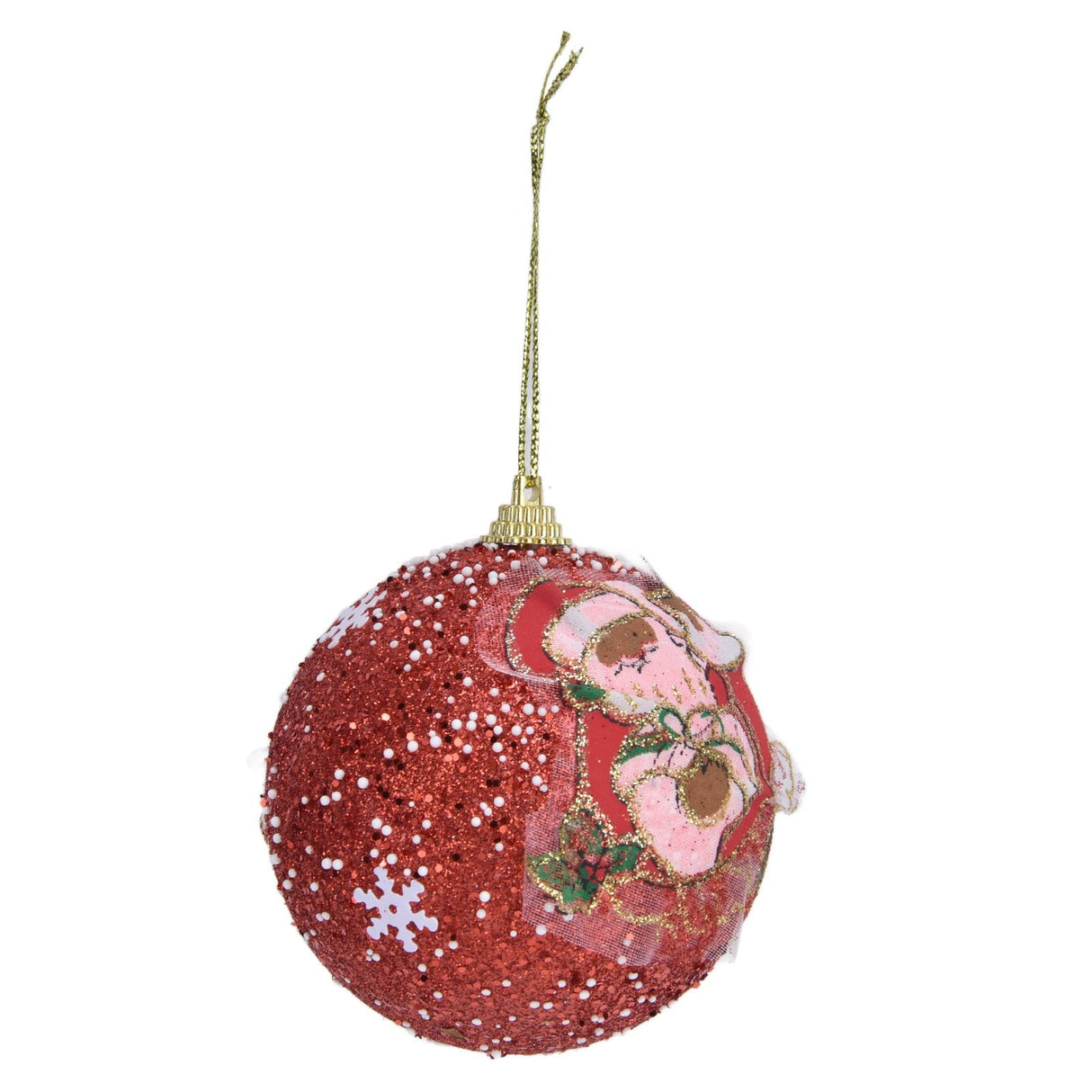 3PCS Christmas Ball Foam Hanging Christmas Tree Ornament for Festival Party DecorationRed