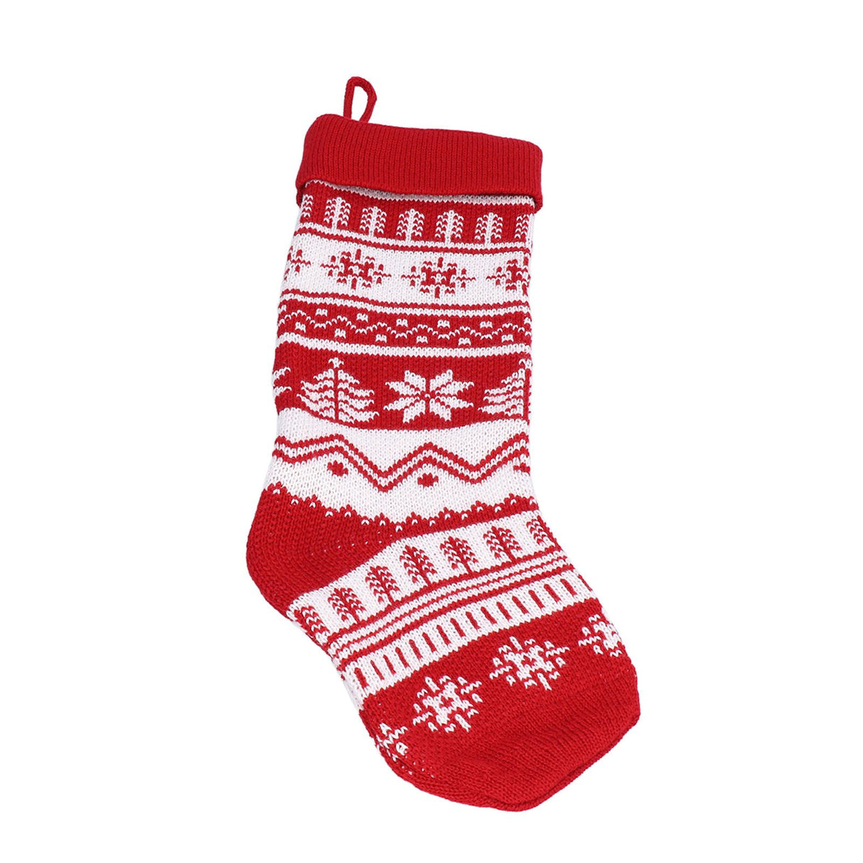 Large Knitted Christmas Stocking with Candy Bag Lovely Christmas Decorations Hanging StockingsChristmas Trees