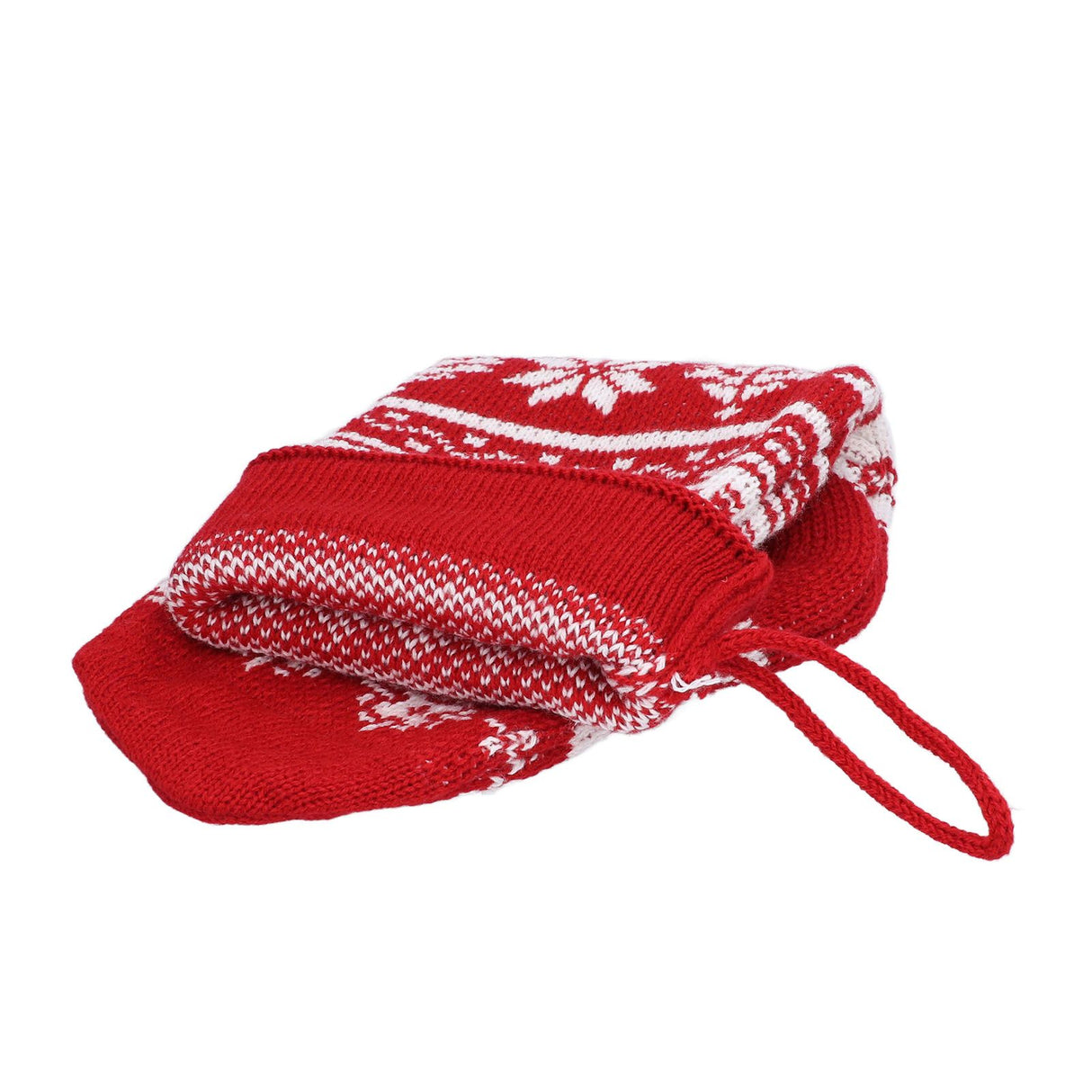 Large Knitted Christmas Stocking with Candy Bag Lovely Christmas Decorations Hanging StockingsChristmas Trees