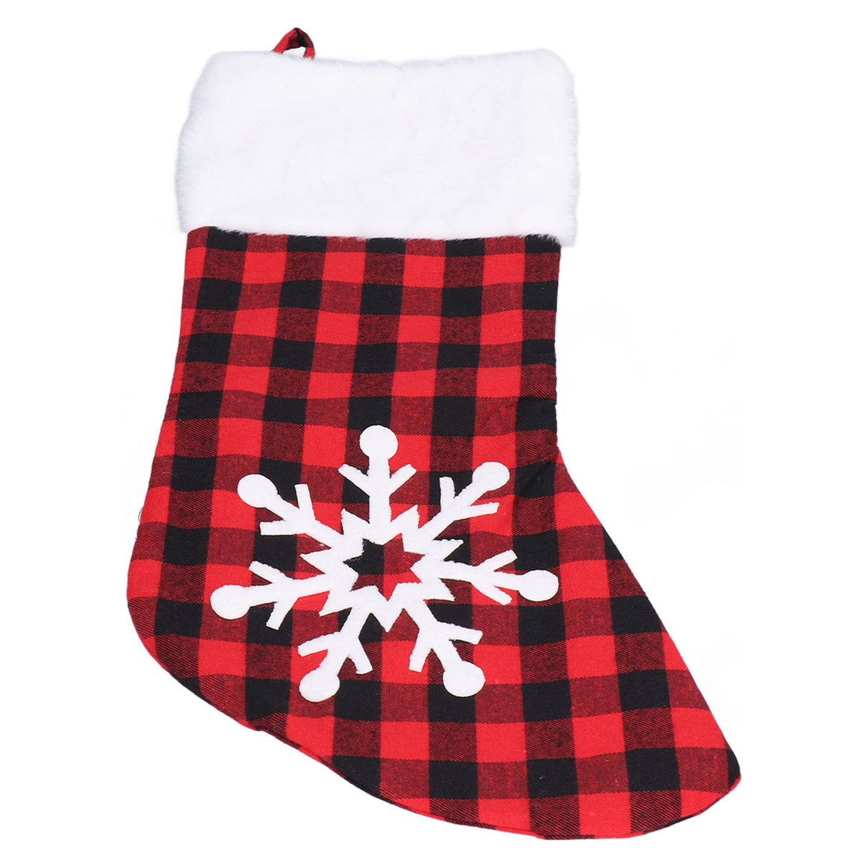 Christmas Stocking Gift Bags Cute Decals Large Capacity Exquisite Workmanship Brighter Color Large Christmas StockingSnowflake